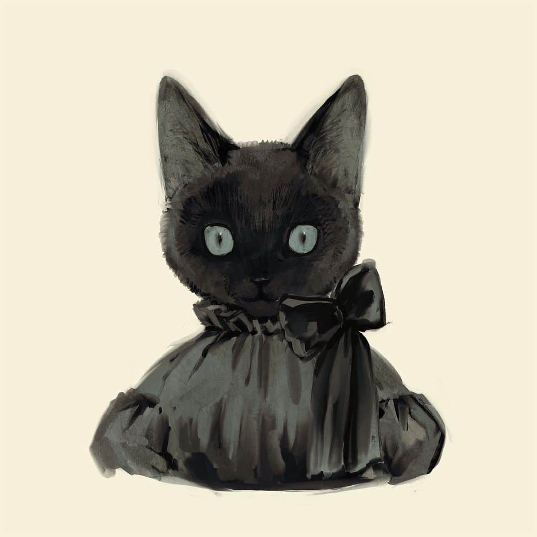tonoさんのインスタグラム写真 - (tonoInstagram)「#blackcat #illustration」9月16日 8時05分 - rt0no