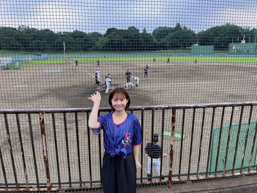 真奈のインスタグラム：「ベイサイドリーグ⚾️ 千葉スカイセイラーズ 優勝おめでとうございます！🏆  04/16に始まったリーグ、 ちょうど5ヶ月後の今日 優勝まで見届けることができて とっても嬉しいです…☺️  残り4試合も 応援宜しくお願い致します⚾️📣  #千葉スカイセイラーズ #ベイサイドリーグ」