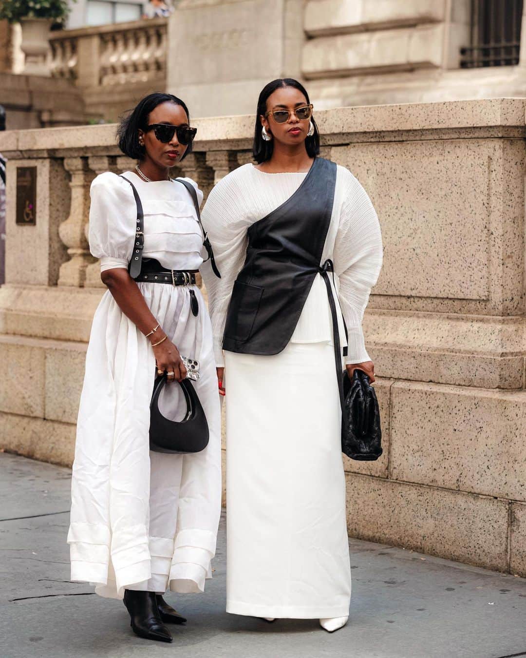 Nordstromのインスタグラム：「A great white outfit has no expiration date. Don’t pack your favorite ivory pieces away after summer—consider styling it with boots, black accents, and layers when it gets cooler. As seen at fashion week #nyfw 📸 by @melodiejeng」