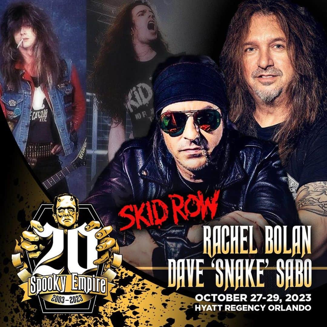 レイチェル・ボランさんのインスタグラム写真 - (レイチェル・ボランInstagram)「#Repost @spookyempire ・・・ Our next guests come straight from the gutters of New Jersey!  RACHEL BOLAN & DAVE “SNAKE” SABO, original founders of the band “Skid Row”, are joining us at Spooky Empire this October!  RACHEL (Bass) and DAVE (Guitar) formed Skid Row in 1986 in Tom’s River, NJ. Skid Row's breakthrough came in 1989 with the release of their self-titled debut album, "Skid Row." The album featured hit singles like "18 and Life" and "I Remember You," which helped catapult the band to international stardom. The album went multi-platinum and established Skid Row as one of the leading bands of the glam metal era.  In 1991, the band followed up their debut success with the release of "Slave to the Grind," which debuted at No. 1 on the Billboard 200 chart, making Skid Row the first heavy metal/hard rock band to achieve this feat. The album showcased a heavier and grittier sound compared to their debut and featured hits like "Monkey Business" and "Wasted Time." Skid Row continues to perform and record music today, along with original guitarist Scotti Hill, drummer Rob Hammersmith, and vocalist Erik Gronwall. Their most recent album, “The Gangs All Here” was released 2022.   Meet Rachel and Dave all weekend, at Spooky Empire, October 27-29, 2023 in Orlando, FL!  🎉 There’s no place to party like Spooky Empire, so make sure you get your tickets, and book your rooms today! 🎉   🎟️ TICKETS: spookyempire.com/purchase-ticke…  🏨 BOOK YOUR ROOMS: spookyempire.com/hotel/i  🚨 Don’t forget to LIKE, TAG, and SHARE this post to SPREAD THE WORD!!! 🚨   #horrorcon #spookyempire #spooky #horror #floridacon #convention #horrorconvention #orlando #orlandoflorida #orlandocon #spookyempire2023 #florida #orlandoconvention #horrorcon #rachelbolan #davesnakesabo #skidrow #metal #music」9月16日 11時13分 - officialrachelbolan