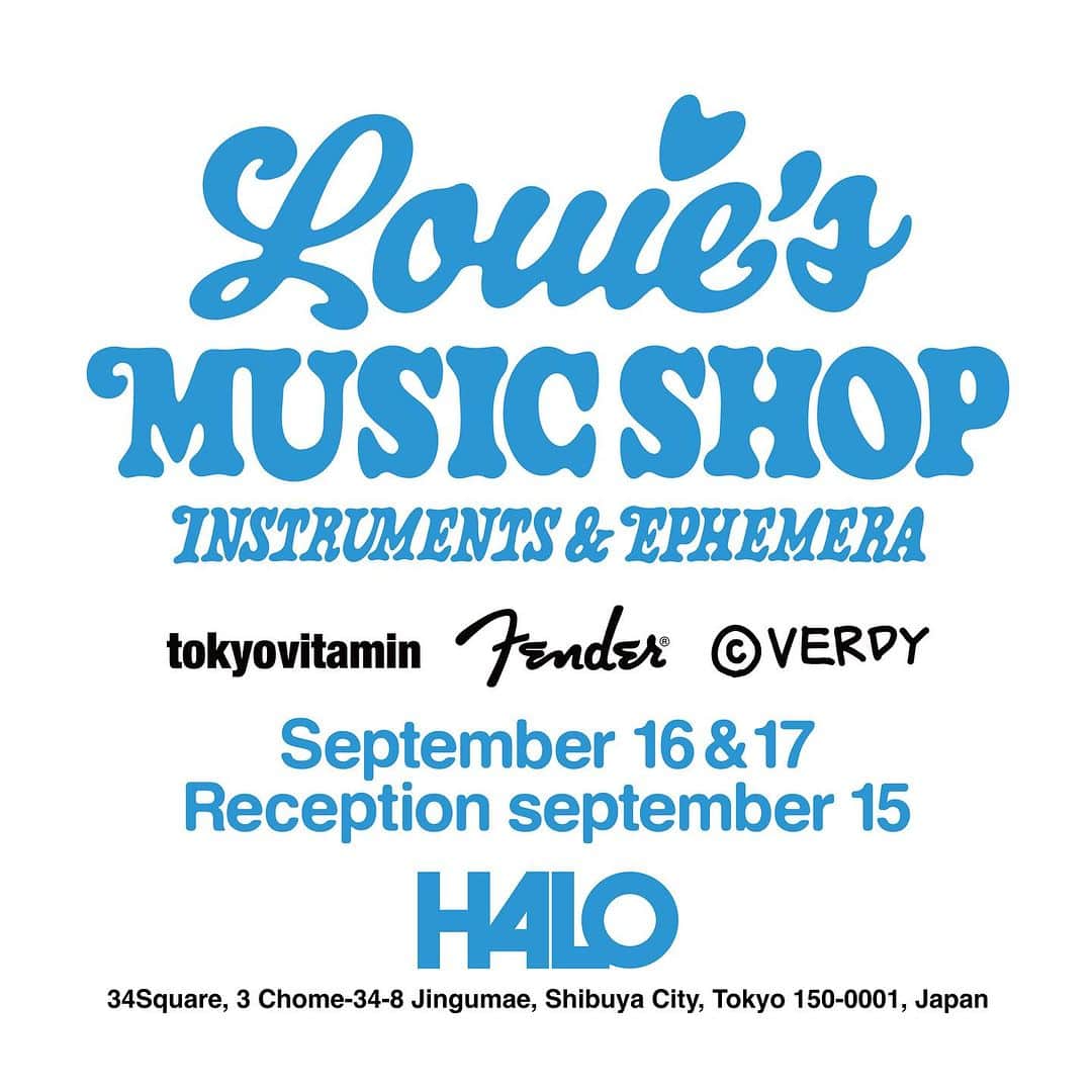 ヴェルディのインスタグラム：「今日から二日間、原宿の H4LOにて @kennybeats のPOP UP開催してます✌️🎶🗼」