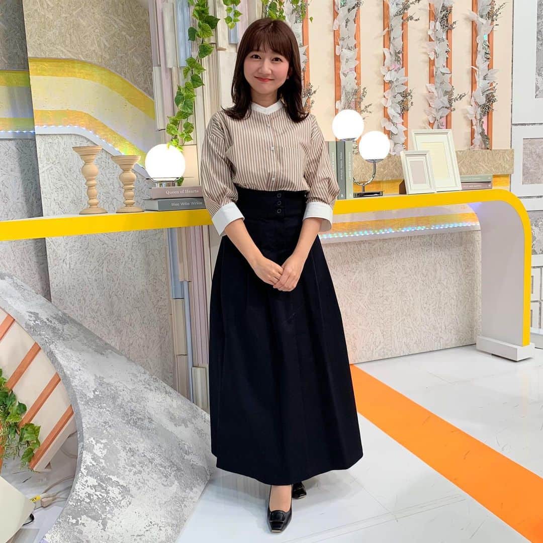 稲葉千秋のインスタグラム：「今週も  ハレのちあしたをご覧くださり ありがとうございました☺️🎵  だんだん季節も衣装も 秋らしくなってきて嬉しいです🥰  昨日は宮下知事が生出演してくださいました✨ それはまた次の投稿で🙌  皆さん良い連休をお過ごしください🎵  #ハレのちあした  #キャスター #秋服コーデ  #稲葉千秋」