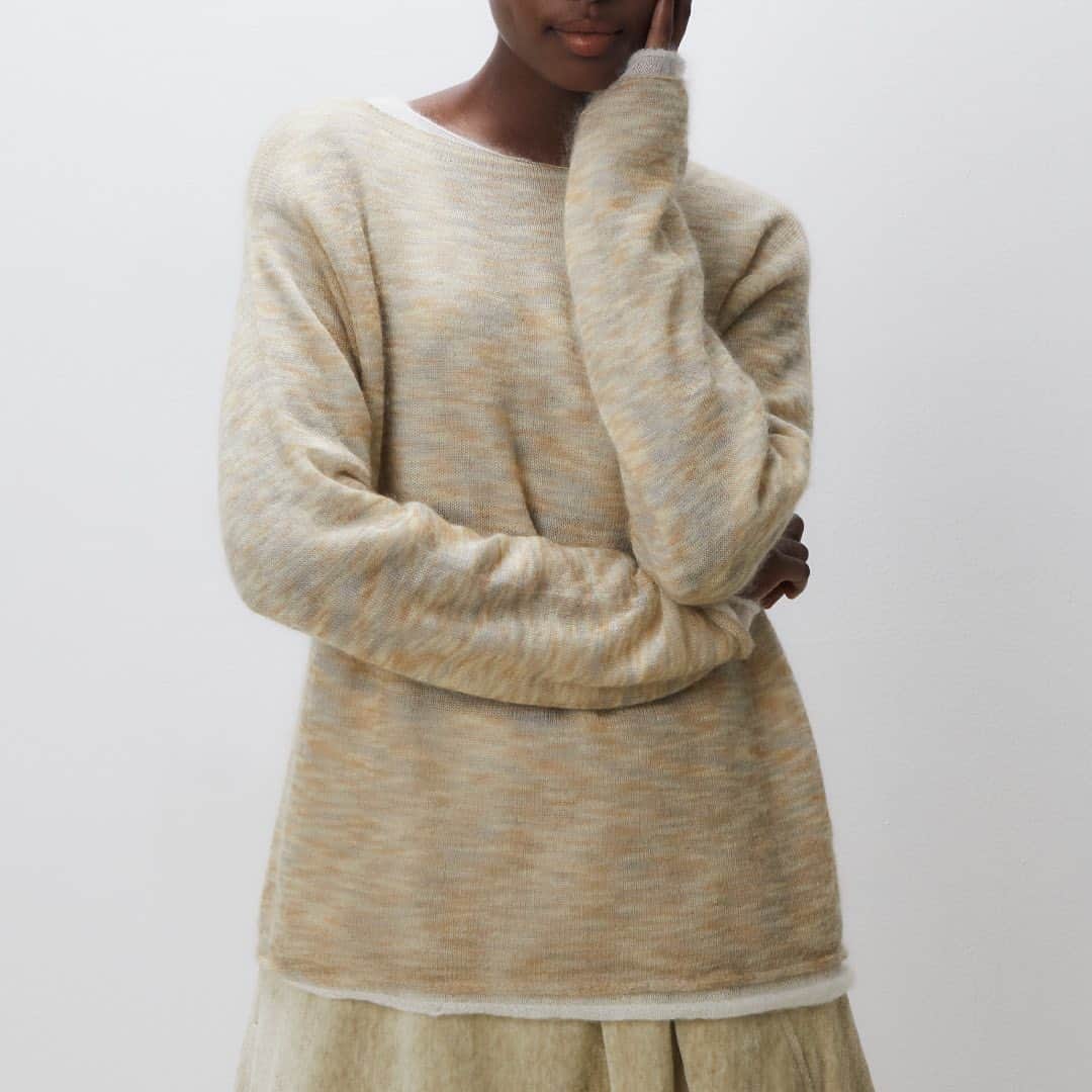 のインスタグラム：「unfil extrakid mofair & silk layered sweater ¥37,400  #unfil #23aw #bshop」