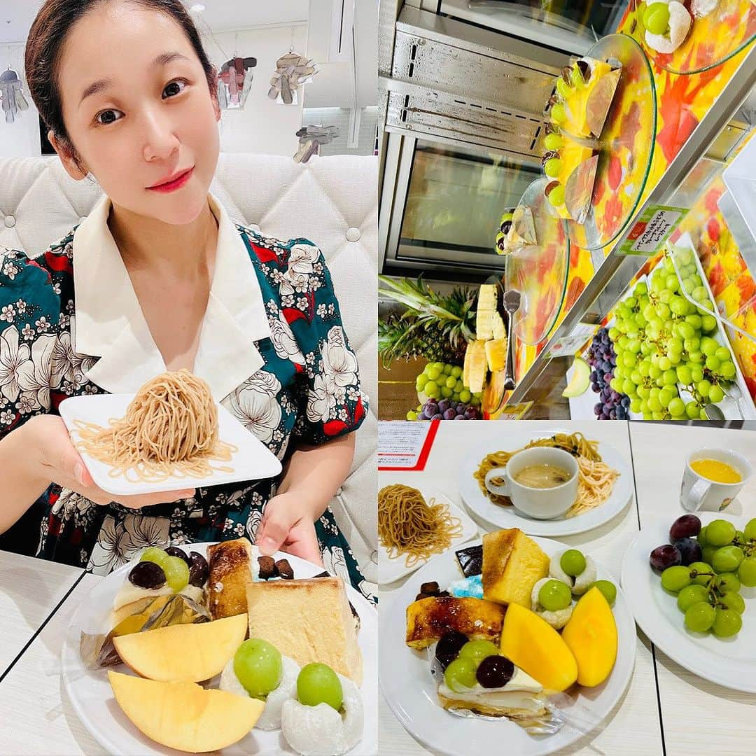 世手子さんのインスタグラム写真 - (世手子Instagram)「autumn of appetite🍇🍇🍇 All-you-can-eat melon, mango, and shine muscat🍈🥭🌟 Lots of pasta and soup🍲🍝 #スイパラ 初体験💖 @sweetsparadise #スイーツパラダイス横浜ビブレ店 #PR #スイーツパラダイス #シャインマスカット食べ放題  #メロン食べ放題  マンゴーもあった(*ﾟ∀ﾟ*) ケーキ🍰にメロメロ😍 パスタもスープもあったよ(´∀｀*) お腹いっぱい(*≧∀≦*) #食欲の秋 ですね(*´◒`*) 明日のライブもパワーいっぱいお届けします（＾＿＾）☆」9月16日 14時02分 - rojide