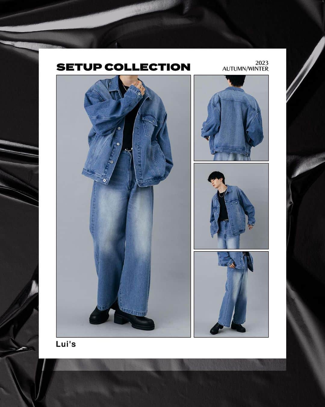 のインスタグラム：「SET UP collection  @luis_official___ 23AW   人気のセットアップアイテムをピックアップ。  1. ブルゾン×カーゴパンツ 2.デニム 3.定番 ジャケット×パンツ 4.スウェット 5.スウェット 6.スポーティ / ブルゾン 7.シャンブレーサテン   #セットアップ #セットアップコーデ #セットアップスタイル #メンズコーデ #メンズファッション #メンズスタイル #luis #モード系ファッション #モードファッション #シンプルファッション #デートファッション #秋コーデ #秋物コーデ」