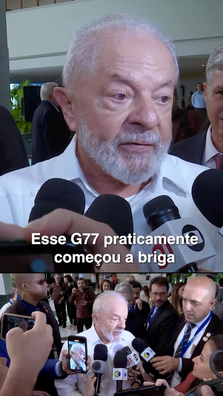 ジルマ・ルセフのインスタグラム：「Em entrevista, durante participação no G77, o presidente falou sobre a expectativa de mudança na geopolítica e sobre a busca por um política comercial mais justa no mundo.   🎥 Audiovisual/PR」