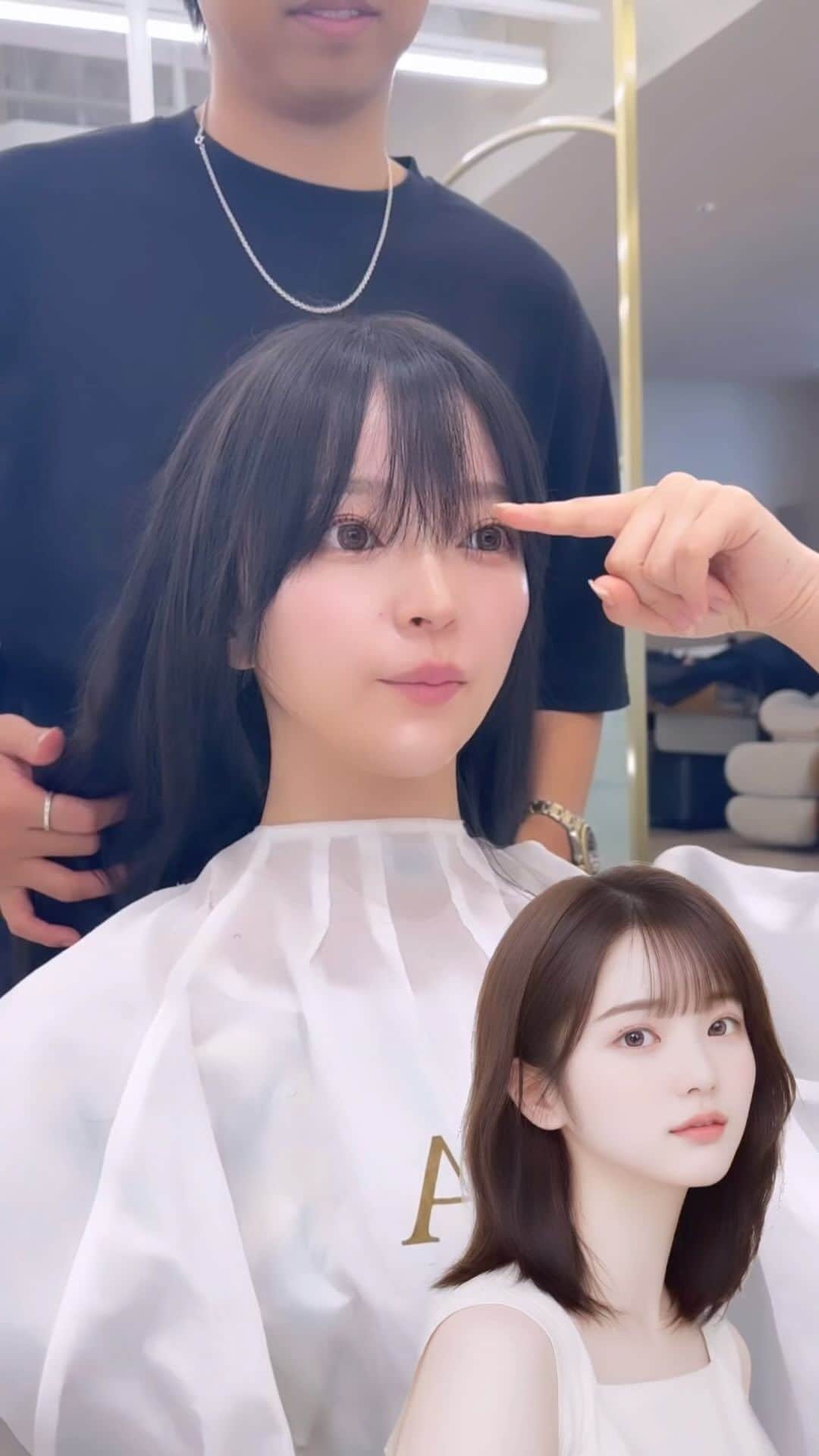 高橋英昇のインスタグラム：「フェイスレイヤーを入れるとより小顔に見えます✂️ オーダーの際に保存してお使いください✨ ˗˗˗˗˗˗˗˗˗˗˗˗˗˗˗˗˗˗˗˗˗˗˗˗˗˗˗˗˗˗˗˗˗˗˗˗˗˗ ⁡ ◌ @eisho_coa  ⁡ 前髪顔周りのどんな悩みも 是非ご相談下さい✨ ⁡ ☑︎流し前髪だけど要望と違う ☑︎前髪顔周りを切られすぎる ☑︎顔周りがなくて困っている ☑︎前髪が巻きづらく上手くいかない ☑︎変な毛がいつも前髪に出てくる ☑︎扱いづらくて困っている ☑︎おでこが狭くて悩んでいる ⁡ などなど 少しでも気になることは全てお聞かせ下さい✨ メモ持ってきても大丈夫です📝 ⁡ ˗˗˗˗˗˗˗˗˗˗˗˗˗˗˗˗˗˗˗˗˗˗˗˗˗˗˗˗˗˗˗˗˗˗˗˗˗˗ ⁡ ⁡ ◌ 料金 ◌ ・カット ¥8800 ・カット 𓂃 トリートメント ¥12100 ・カット 𓂃 カラー ¥17600 ・カット 𓂃 カラー 𓂃 トリートメント ¥22000 ⁡ ※初回のみ指名料+¥3300かかります。 2回目以降は指名料無料です。 ⁡ ⁡ 𓂃 よくあるご質問 𓂃 ⁡ ⁡ Q . 予約はどうしたらいいですか？ ⁡ ✎ プロフィールのURLからお待ちしております✨ ⁡ ⁡ Q . 場所はどちらですか？ ⁡ ✎ 東京都中央区銀座6-13-9 GIRAC GINZA 7F 【銀座駅5分、東銀座駅から徒歩3分】 ⁡ ⁡ Q . 投稿に可愛い子しか載っていないですが、 私が行っても大丈夫ですか？ ⁡ ✎もちろん大丈夫です。 僕のお客様は【3歳〜74歳】の 子連れ様から老若男女幅広いの方が ご来店してくださっております。 女性は必ず可愛くします！ 実は男性のカットも得意です。 最近ご紹介もかなり多いです✨ ⁡ Q . どんな美容師？ ⁡ ✎ お話するのが好きです✨ ただ施術中は技術に没頭する時があり その時はあまり話さなくなります✂︎ ⁡ Q . カウンセリングはしっかりしてもらえますか？ ⁡ ✎もちろんです！ 前髪顔周りの生え際、癖毛、割れめ、こめかみ、 頬骨、えら、丸顔、面長、りんかく などのお悩みもしっかりカウンセリングさせて頂いてから 施術に入らせて頂きますのでご安心ください✨ ⁡ ⁡ カットは【前髪】【ロングレイヤー】 が好きですが、 ミディアム、ボブ、ショート、 メンズカットも好きです。 巻きも得意なので、 知りたい方はなんでもお伝えします✨ ⁡ カラーはブリーチなしのワンカラーで 【艶感】【透明感】【くすみ感】が出るように 300種類以上の中から 独自の配合で調合しております。 ⁡ ストレートはダメージを最小限で抑えられるように かなりこだわっています！ 微アルカリ〜弱酸領域の範囲で施術するので 基本的に【ヘアカラー】と同時施術が可能です✨ ⁡ トリートメントはできるだけ長持ちできるように 【手触り】【質感】にこだわっています！ あとはアウトバスのヘアケアも重要なので 興味ある方はしっかり説明しています✨ ⁡ パーマは最近持ちの良いデジタルパーマが好きです。 熱処理する事で普通のパーマより持ちが良くなります。 僕の使う薬剤は基本的にダメージを最小限でかけるので コテを使って巻いても大丈夫です。 巻かなくても普段のスタイリングはかなり楽になります✨ ⁡ #銀座　#千葉　#前髪カット　#顔周りカット　#小顔カット　#おくれ毛カット　#顔周り　#前髪　#シースルーバング　#かきあげ前髪　#小顔に見える顔周り #小顔カット #似合わせカット　#おくれ毛　#前髪顔周り似合わせ」