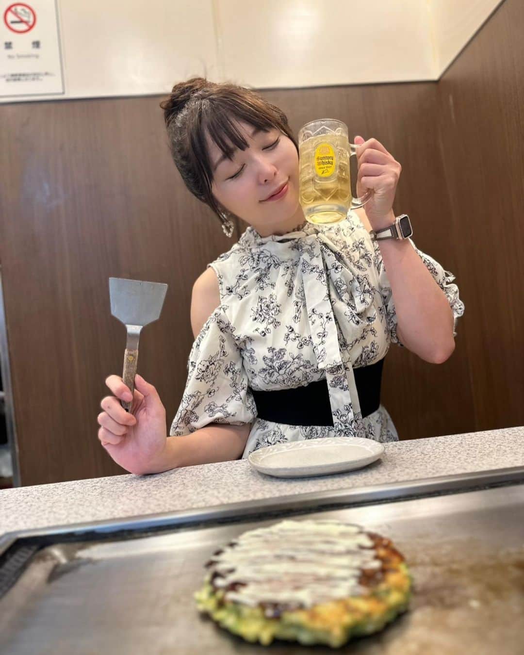 星那美月さんのインスタグラム写真 - (星那美月Instagram)「夜ご飯はお好み焼きとハイボール😚」9月16日 20時50分 - mitsukihoshina