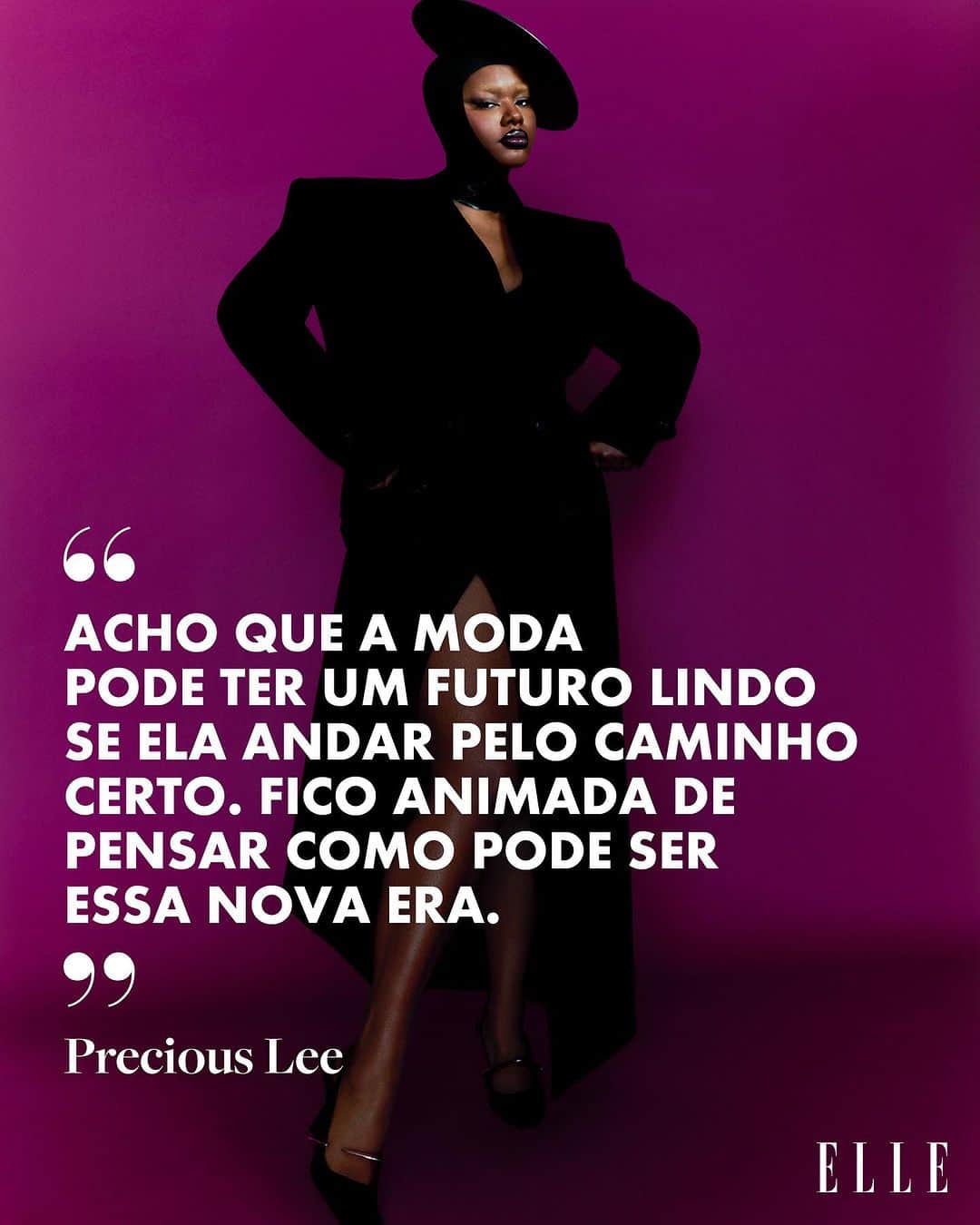 ELLE Brasilのインスタグラム：「Precious Lee é realmente preciosa. Percebemos isso tanto pela forma da modelo se portar no set do editorial da capa do #Volume13 da ELLE Brasil, quanto na entrevista que deu ao editor de beleza @pedrojcamargo_, na qual chegou bem humorada e se desculpando pelo atraso. “O que realmente me inspira é ver pessoas apaixonadas fazendo o que mais amam. A inspiração, no fim das contas, está ao nosso redor, no nosso diálogo com o mundo. Uma vez que a paixão esteja lá, a gente se conecta”, disse, por telefone, direto de Nova York.  “Sou muito grata por poder fazer o que amo e, ao mesmo tempo, estou ampliando vozes antes não ouvidas. O intuito é mudar cada vez mais esse cenário.”, fala. E pode ter certeza que ela é parte enorme dessa mudança ainda lenta, mas perceptível, na indústria, desde que cruzou a passarela da Versace de vestido colorido e cabelos molhados no desfile de verão 2021 e não parou mais.  Para ler a entrevista completa e ainda apreciar o editorial precioso (hehe!) fotografado por @zee_nunes para a nova edição da ELLE Brasil impressa, adquira já o seu exemplar! Está esperando o que?  No carrossel, damos um gostinho do que você vai encontrar na revista e, em elle.com.br, contamos mais sobre a história da estrela da nossa capa.  Modelo: @preciousleexoxo (IMG Models) Diretor de criação: @luciano_schmitz Fotografia: @zee_nunes Direção de moda: @lucasboccalao Edição de moda: @julianagmnz Beleza: @raisaflowers Unhas: nailglam Assistentes de fotografia: @fernandofreire @christopherjoelrandall Produção de moda: @bergamaschimaju @juliabbrando @glaurosimoes Assistente de beleza: @eunicekristen Produção executiva: @bellaaribeiro @danielaschults Assistente de produção executiva: @manda_bomfim Tratamento: @studiobrunorezende」