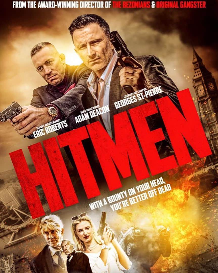 ジョルジュ・サンピエールのインスタグラム：「🎬 Exciting News! 🎥 Get ready for the release of "HITMEN" OUT NOW on multiple digital platforms and cable VOD networks!  Catch all the action and drama on these platforms: 🔹 Watch on Amazon Video Direct - [Amazon Video Direct](https://www.amazon.com/Hitmen-Eric-Roberts/dp/B0CGJ6C81P) 🔹 Available on AppleTV+ - [AppleTV+](https://tv.apple.com/us/movie/hitmen/umc.cmc.3n72hek3weur2ixepamw3u840) 🔹 Rent on Redbox - [Redbox](https://www.redbox.com/ondemand-movies/hitmen?queryId=ee5d4610b9a0c3d3) 🔹 Stream on Google Play - [Google Play](https://play.google.com/store/movies/details/Hitmen?id=9buhOCgWvcc.P) 🔹 Vudu Rental - [Vudu](https://www.vudu.com/content/browse/details/Hitmen/2514509) 🔹 Microsoft Store - [Microsoft Store](https://www.microsoft.com/en-us/p/hitmen/8d6kgwxxd6j9)  And catch it on these cable VOD platforms: 📺 Shaw 📺 Rogers 📺 Dish 📺 DirecTV 📺 Verizon Fios 📺 Comcast Xfinity 📺 Spectrum  Mark your calendars, and don't miss "HITMEN" OUT NOW on these platforms! 🍿🎉 #HITMENMovie #ActionMovie #Outnow  After accidentally killing the grandson of a powerful CEO, a couple are forced to fight or flee for their lives when the vengeful businessman enlists the help of a mob boss to take them down. With a $1 million bounty placed on their heads, a ruthless game of cat and mouse begins as they attract the attention of the world's deadliest assassins, who will stop at nothing to claim their prize.」
