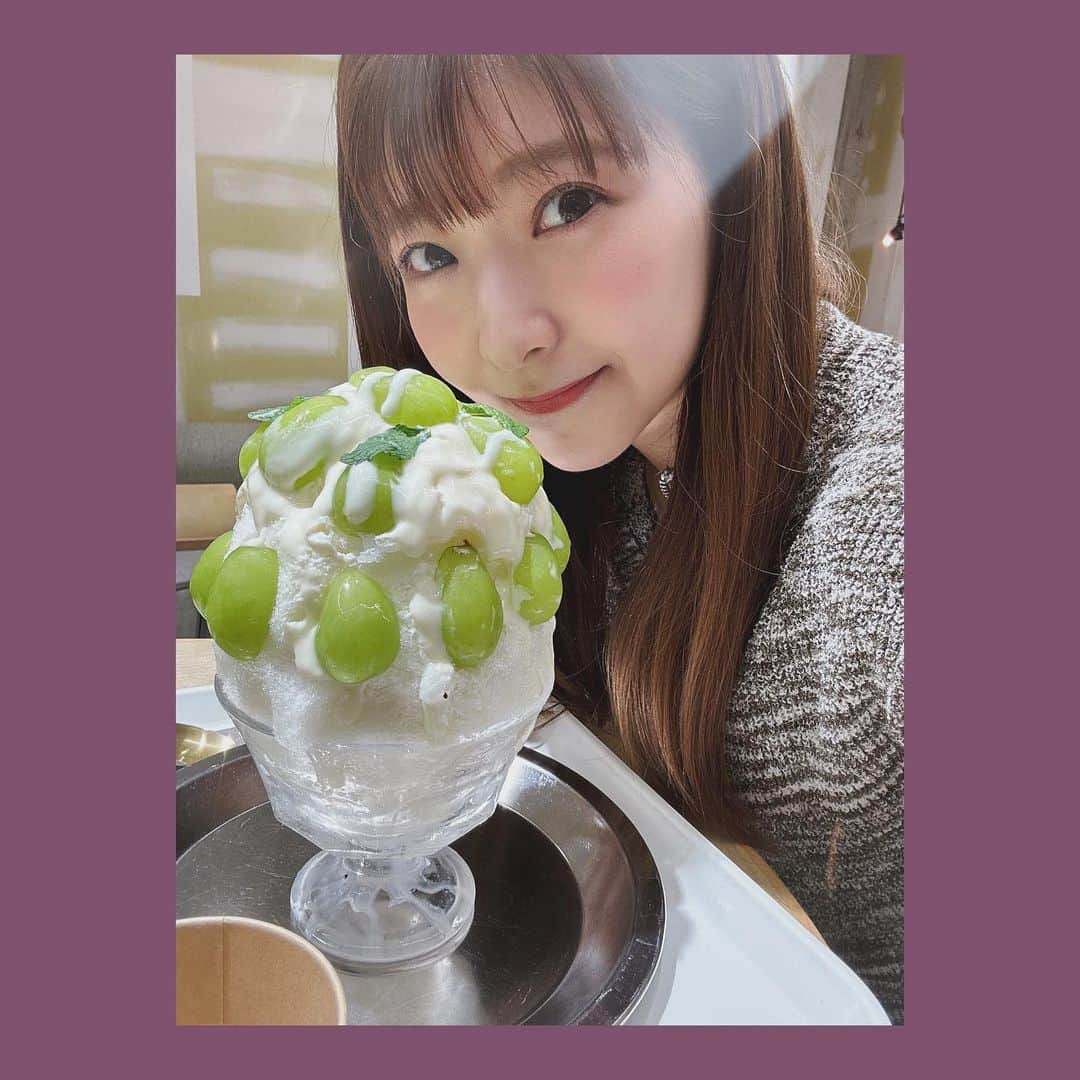 内藤もゆののインスタグラム：「⁡ ⁡ ⁡ ⁡ 去年メロンかき氷落ちないように食べる方法学んだから、 今年、初のしゃいーーーんマスカットは綺麗に食べれた💚💚💚 ⁡ ⁡ ⁡ ⁡ ⁡ #𝑐𝑜𝑑𝑒  #𝑜𝑜𝑡𝑑  #はっぴーすまいる  #ℎ𝑎𝑝𝑝𝑦𝑠𝑚𝑖𝑙𝑒  #とぅいんくる #𝑇𝑤𝑖𝑛𝑘𝑙𝑒 #もゆふぁむ  #𝑓𝑜𝑙𝑙𝑜𝑤𝑚𝑒 #2023 #𝑠𝑒𝑝𝑡𝑒𝑚𝑏𝑒𝑟 #最高𝐾𝑂 #堀内農園 #かき氷 #シャインマスカット #シャインマスカットかき氷」