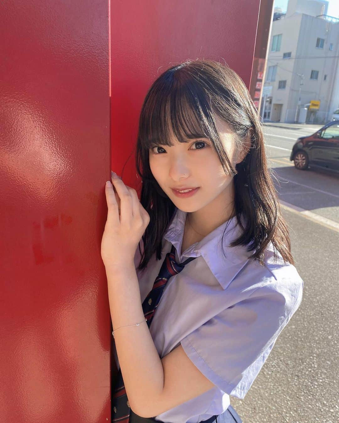 三宅ゆりあのインスタグラム：「高校生アイドルです。  #05 #05line #jk #jkブランド #sjk #アイドル #idol #制服 #ネクタイ #かわいい #推し #地下アイドル #推しが尊い #自撮り界隈」