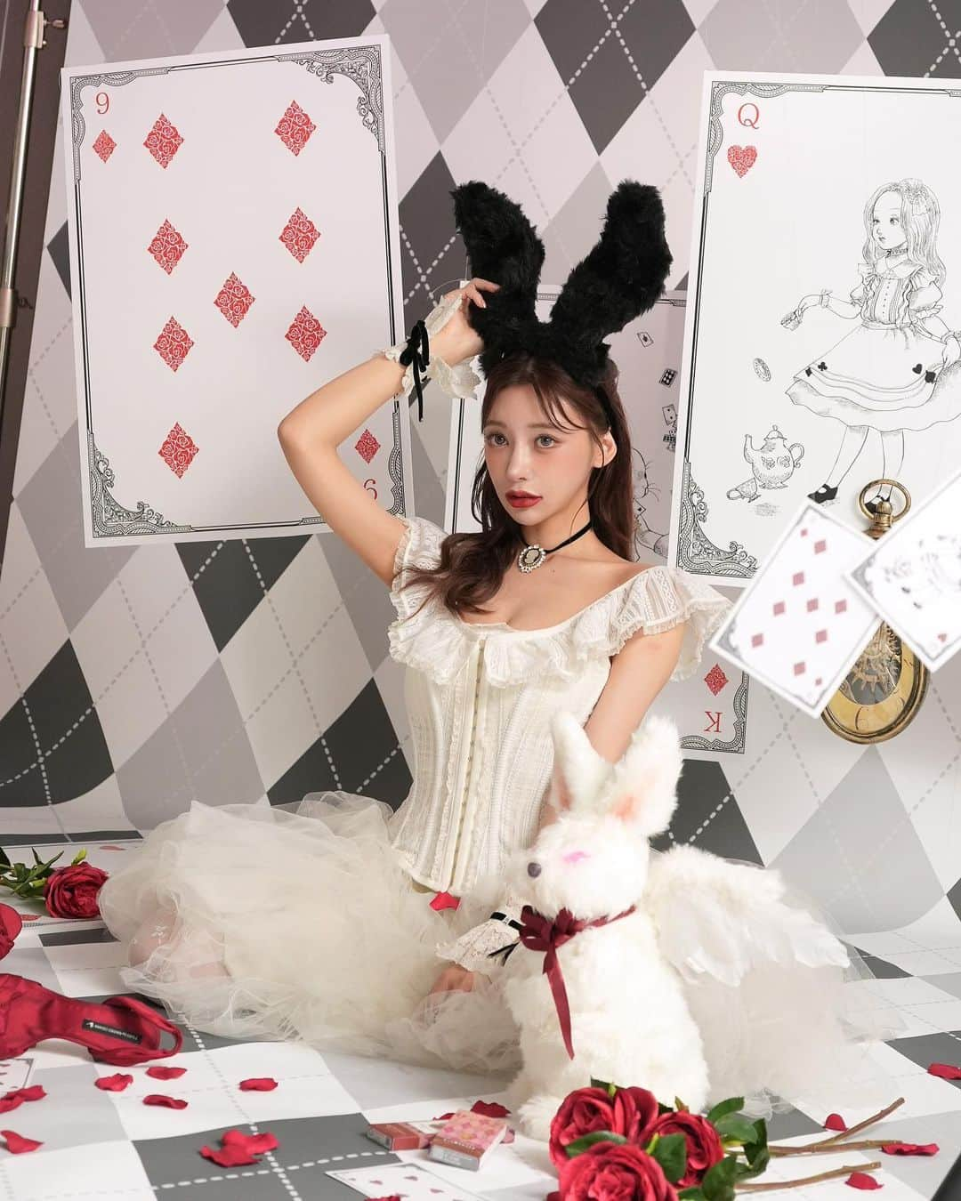 明日花キララさんのインスタグラム写真 - (明日花キララInstagram)「セットがかわいい🃏♠️🐇」9月17日 0時22分 - asukakiraran