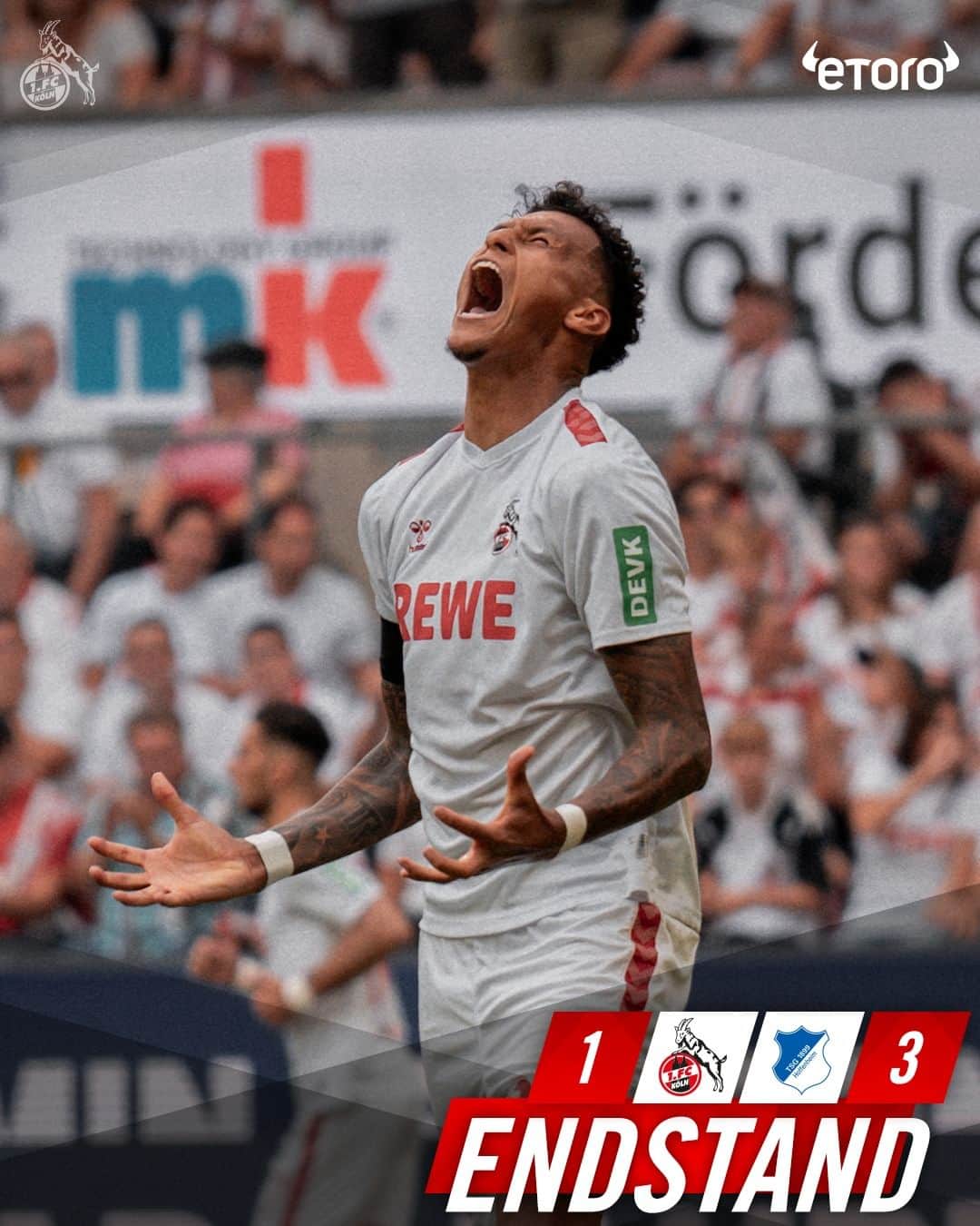 1.FCケルンのインスタグラム：「Der Wille war da, aber es hat nicht gereicht. ___ 🐐 1:3 🦌 (90.) #KOETSG #effzeh」