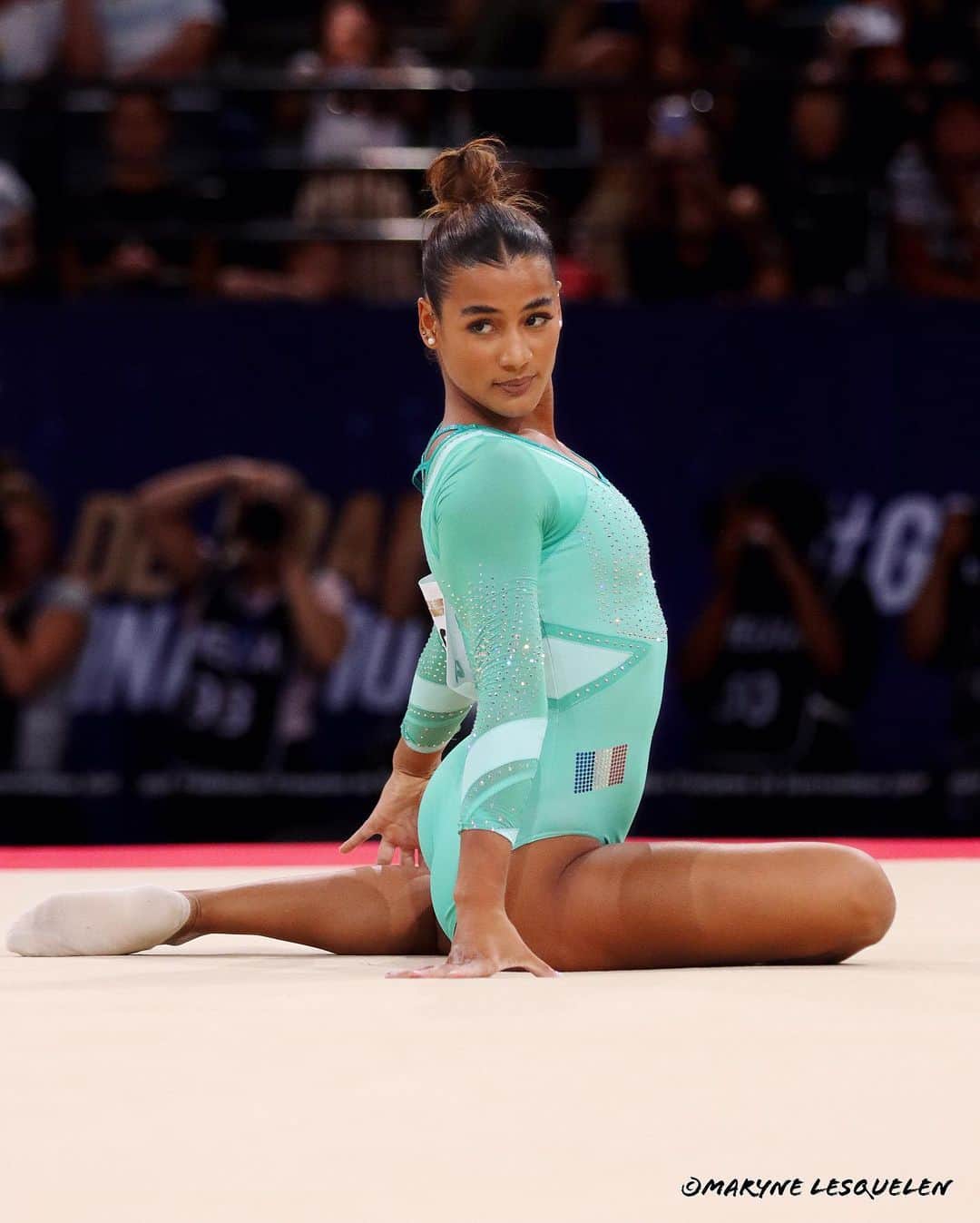 マリーヌ・ボワイエのインスタグラム：「@marineboyer974 NIDF 2023 ! 🇫🇷 #GymnasticsParis」