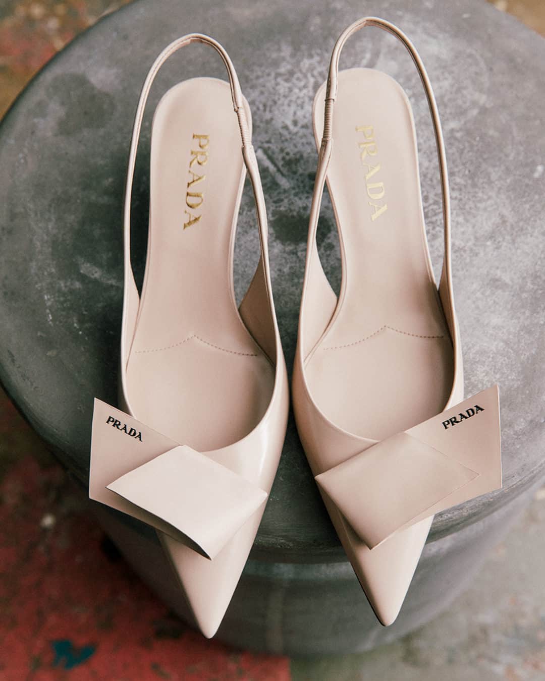 Nordstromのインスタグラム：「Now entering the Prada kitten-heel era.  Fall 2023 designer shoes are in—head to the link in bio to find your pair.  Fold Pointed Toe Slingback Pump – Item 7652338」