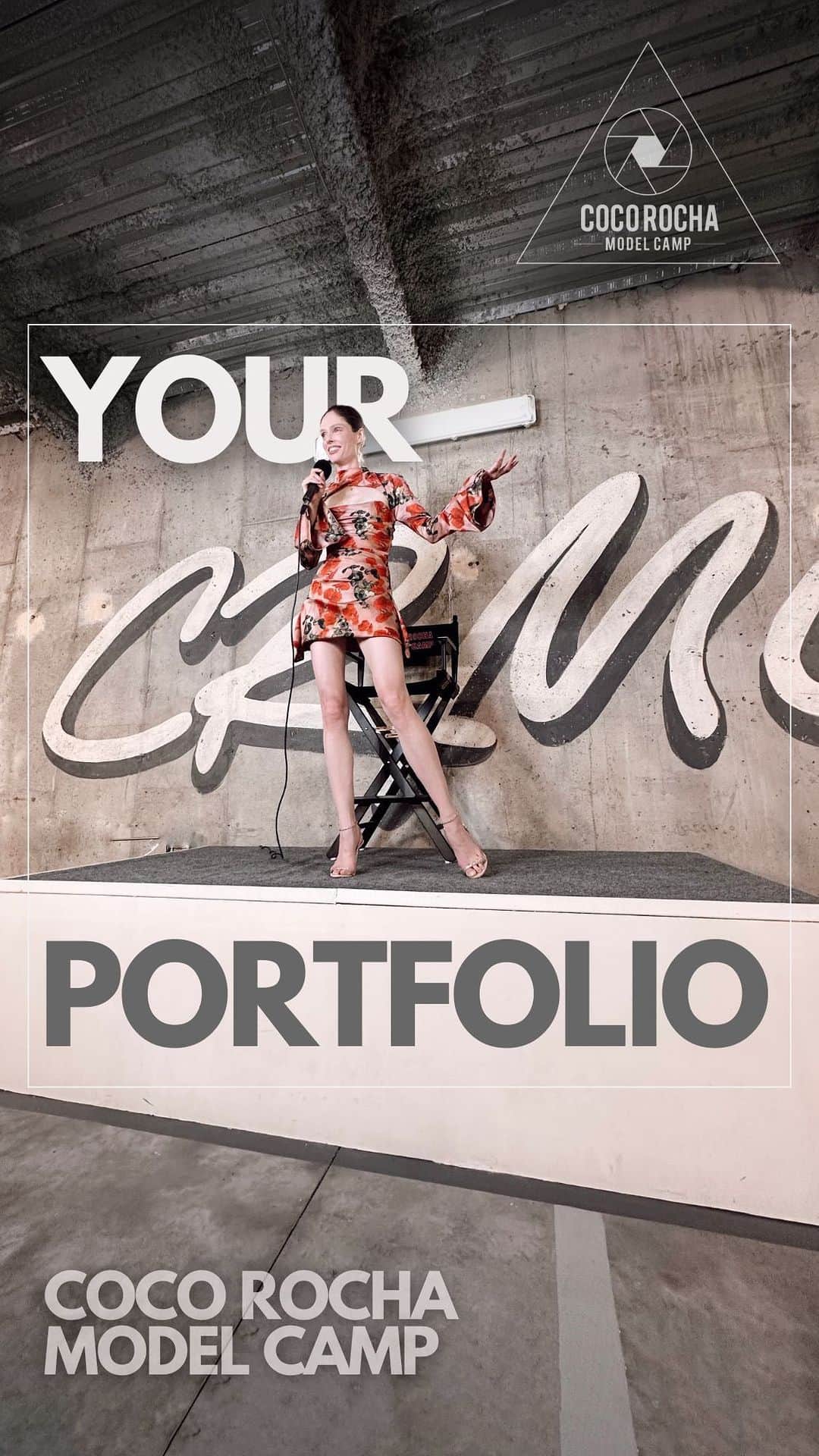 ココ・ロシャのインスタグラム：「A strong and directional model portfolio is more than just a greatest hits album. It is a roadmap to your future career. By intentionally selecting images that resonate with your creative goals, you are telling the world who you are as a model and what you want to achieve. You are paving the way for a career path that is going in the direction you desire.  Portfolio class at #CocoRochaModelCamp is one of the most important topics @cocorocha teaches. In this class, you will learn how to select images that showcase your unique beauty and personality. You will also learn how to create a portfolio that is both visually appealing and professional.  A well-thought-out and powerful portfolio can make all the difference in a model’s career. It can help you land the best jobs, get noticed by top agencies, and achieve your modeling goals. So if you are serious about modeling, make sure your portfolio is the best it can be.」