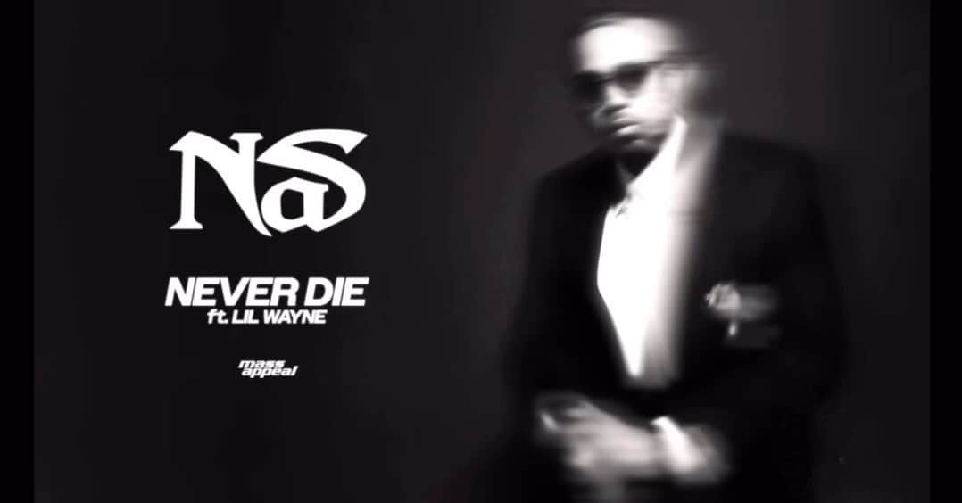 のインスタグラム：「New @nas ft @liltunechi “Never Die” produced by me. BARS on BARS 💨🪄🪄🪄」