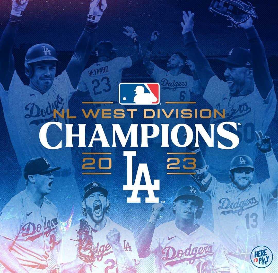 Los Angeles Dodgersのインスタグラム：「NL WEST CHAMPS!」