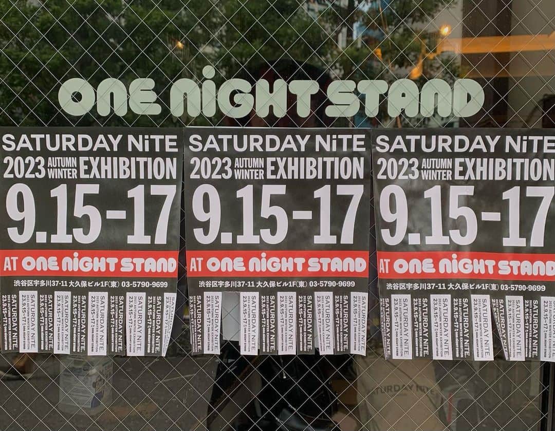 のインスタグラム：「SATURDAY NiTE × Tears of Swanの新作展示販売会、最終日です!! 渋谷・宇田川町のONE NIGHT STANDで3日間、店頭にて皆様の御来店をお待ちしております😊🍻  SATURDAY NiTE × Tears of Swan 2023 AUTUMN WINTER EXHIBISION 9.15(Fri)〜9.17(Sun) 13:00〜20:00  ONE NIGHT STAND 渋谷区宇田川町37-11 大久保ビル1階東側 TEL:03-5790-9699  @onenightstand127  #saturdaynite @tears_of_swan  #tearsofswan」