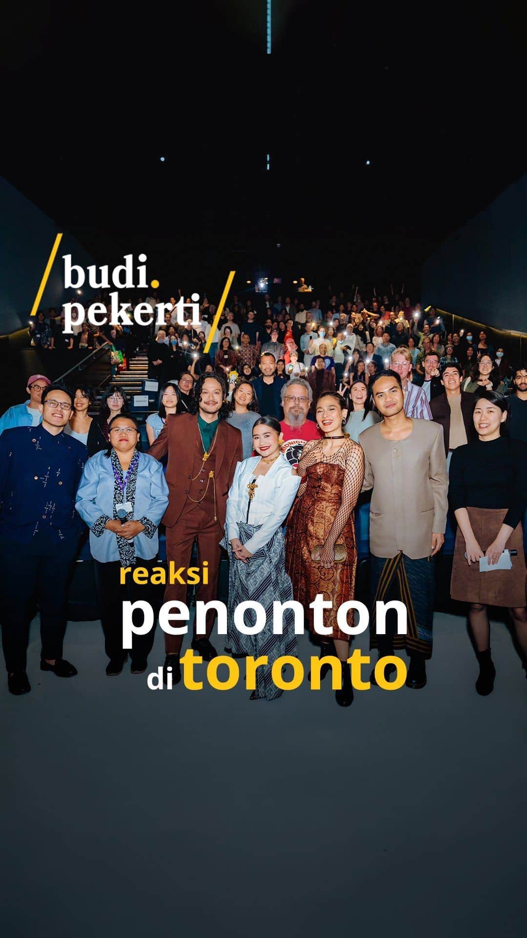 Prilly Latuconsinaのインスタグラム：「Terharu dan senang sekali ketika melihat reaksi penonton saat nonton @filmbudipekerti di Toronto @tiff_net   Gk nyangka bisa mendapatkan review yang sangat positif dari mereka ❤️ Proud 🇮🇩  Tunggu filmnya di Indonesia yaaa!」