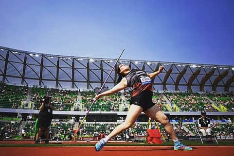 北口榛花さんのインスタグラム写真 - (北口榛花Instagram)「Yeeeey I got first 💎✌️  63.78  📸 Tsutomu Kishimoto / @picsport_japan」9月17日 8時06分 - giantbaby_paru