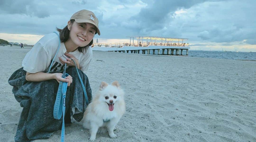のインスタグラム：「きびころのお気に入りおさんぽスポットのひとつ🌴🐾  少しずつ涼しい時間帯も出てきたので〜ゆっくりできる日はお外の風を感じながらいっぱい遊ぼうね♪  たくさん遊んだ日の寝顔を見ていると〜 幸せだなぁと思う反面 毎日過ぎていく時間が わたしたち人間と同じ体感スピードだったらいいのになぁと考えちゃいます🫧  今日もそんな事を思ったりしながら、家の中でころとおっかけっこをしていたら 足の指を思いっきりぶつけまして〜きびころに心配される私なのでした😂ﾄﾎﾎ笑」