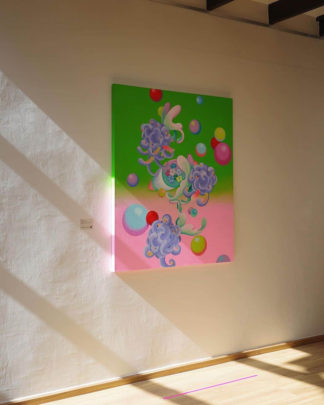 晴日のインスタグラム：「Flow  100 x 120 cm acrylic on Canvas」