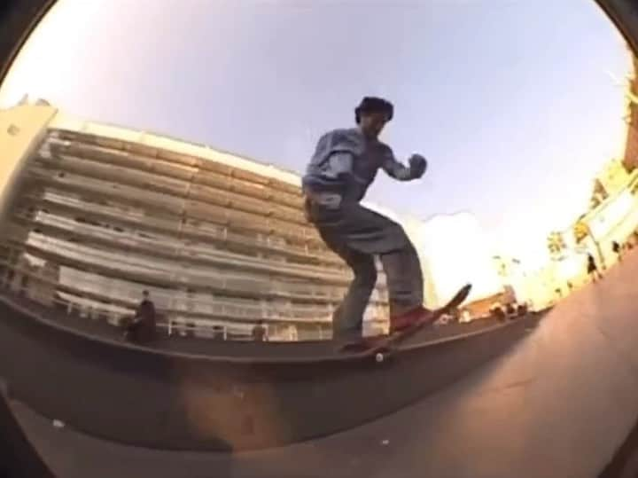 MACBA LIFEのインスタグラム：「Classic Macba footy Sundays with some @sarmientojavi’s magic captured years ago by @twinkstpk   Via @sk8mafia   Tag us to be featured 👉🏽#macbalife 👈🏽 -———————— #RESPECTTHEPLAZA #macba #skate #skateboarding #barcelona #bcn #skatebarcelona #skatelife #barceloka ##metrogrammed #skatecrunch #skategram #thankyouskateboarding #❤️skateboarders」