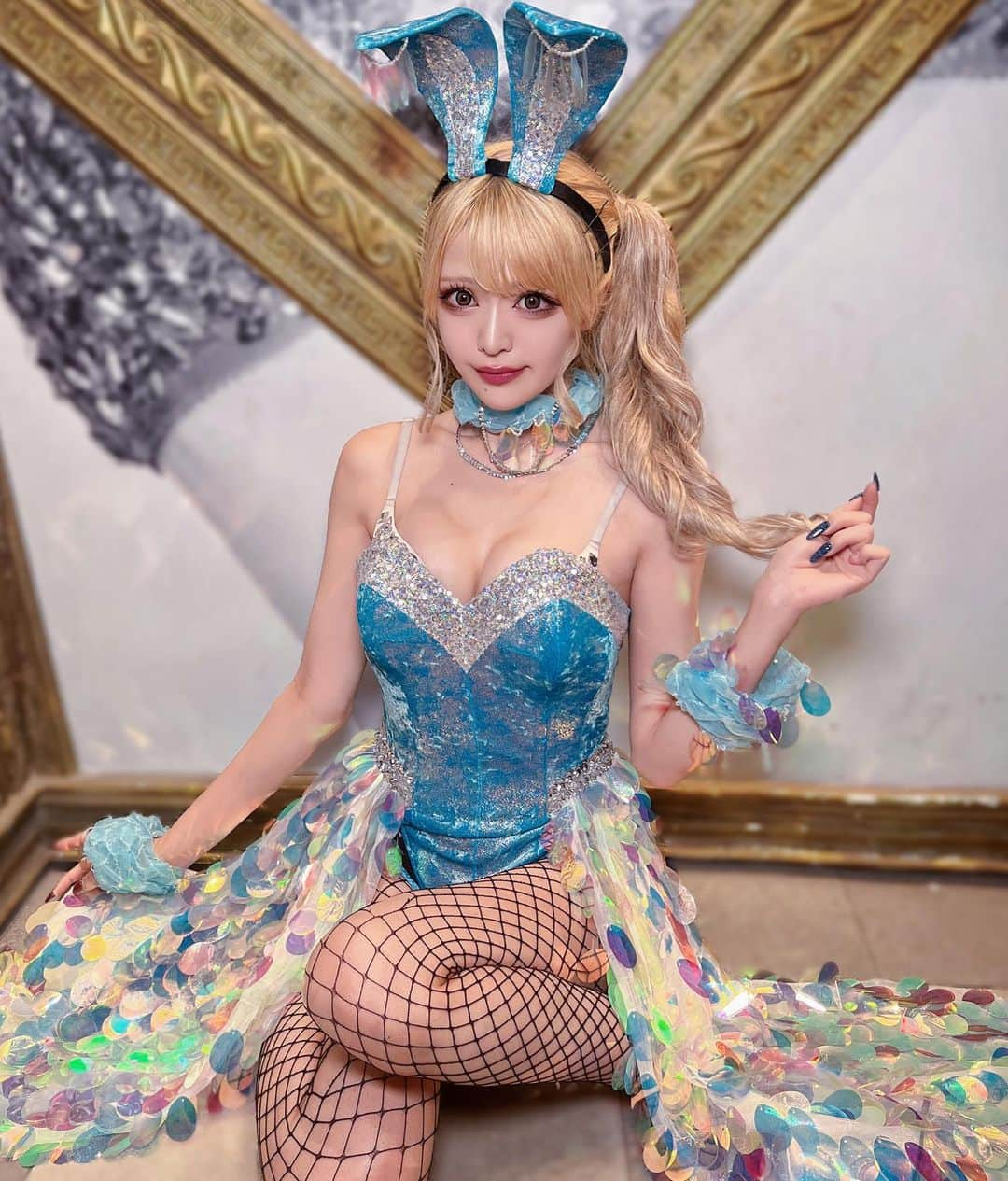 ミランのインスタグラム：「🤍🩵🐰bunny × mermaid🐠🩵🤍  ・  💗👗: @atelierdarm   ・  #アトリエダーム #atelierdarm #ヤバすぎバニー #バニーガール  #六本木 #パリオン #バーレスク東京  #ギャル #撮影会 #グラビア #プール  #水着ギャル #ビジョビ  #小悪魔ageha #水着  #gravure #japanese #可愛い #love #gal #followforfollowback #l4l  #fashion #fitness #love #girl #japanesegirl #japanesegravure  #instagood #instagravure」