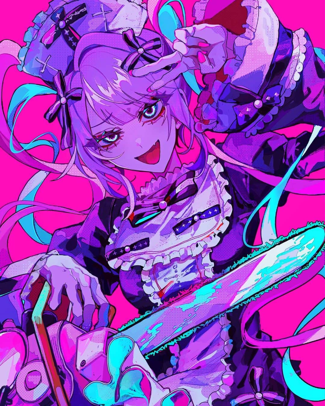 くろうめのインスタグラム：「🧬(๑•ᴗ•๑)🧬   #NEEDY_GIRL_OVERDOSE  #fanart  #illustration  #イラスト  #いらすとぐらむ   #art」