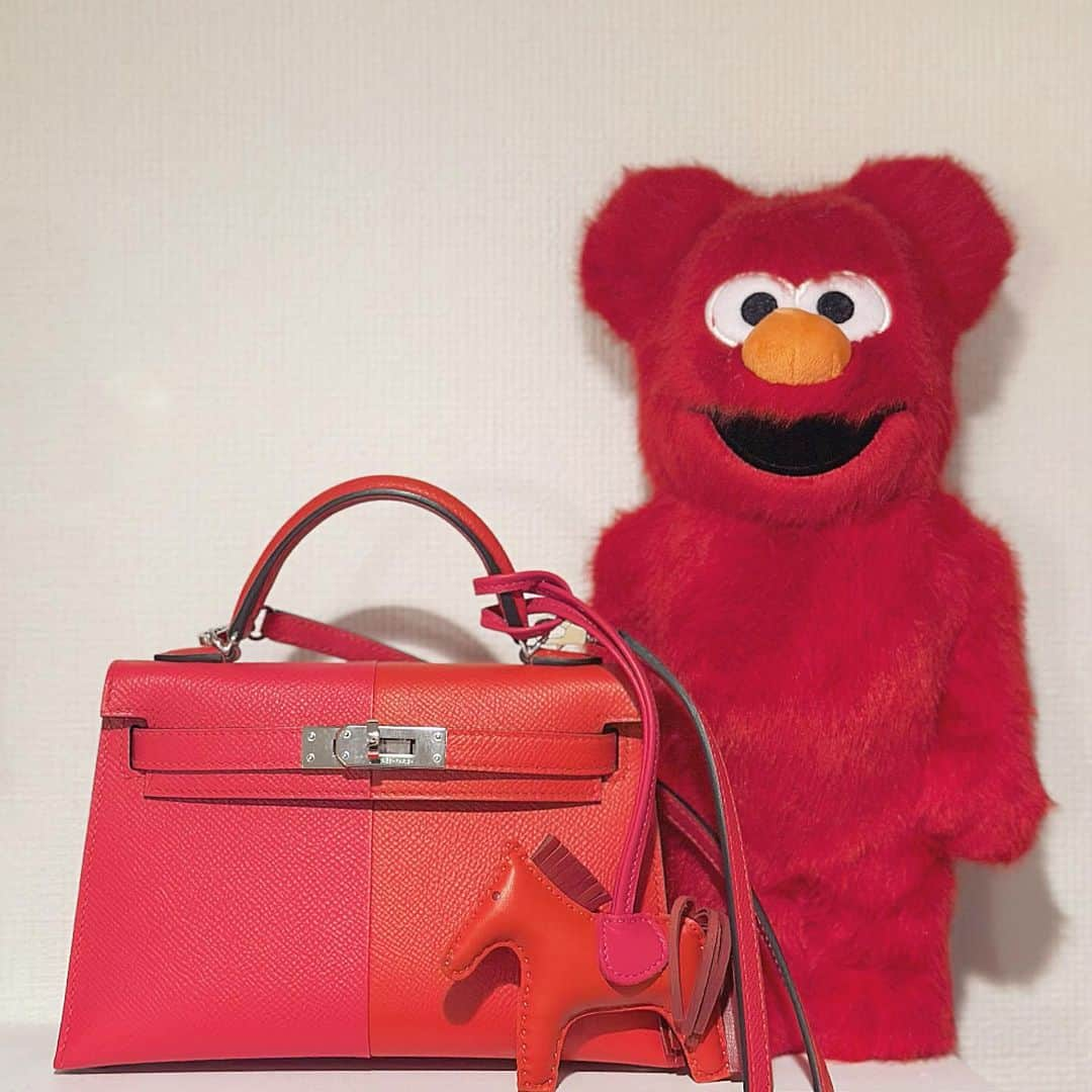 サキ吉さんのインスタグラム写真 - (サキ吉Instagram)「❤️🩷❤️🩷 ． ． ．  #hermeslover  #hermesaddict  #hermesbag  #hermeskelly  #minikelly   #ミニケリー #ベアブリック #ベアブリック400  #elmo  #エルモ #エルメス好きな人と繋がりたい  #🍊」9月17日 16時42分 - sakikichi1201