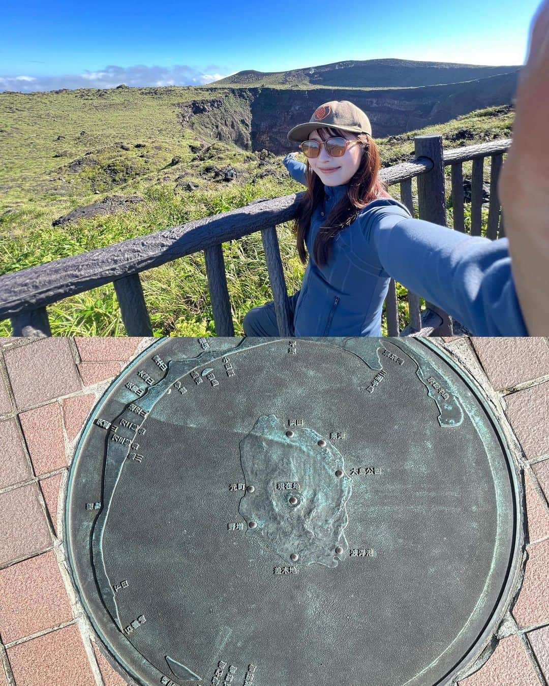 ロンモンロウさんのインスタグラム写真 - (ロンモンロウInstagram)「伊豆大島の三原山に登りに行ってきました  大島の中心に位置する標高758ｍの活火山。天気がいい日には富士山や利島も望めます。  大迫力の噴火口も間近に見てとても衝撃的です   @loewe  @lululemonjp  @ospreypacks   #三原山#伊豆大岛#火山#自然  #夏山 #ジャンダルム #登山好きな人と繋がりたい #登山女子 #山登り好きな人と繋がりたい #登山 #活火山」9月17日 17時41分 - ronmonroe_official
