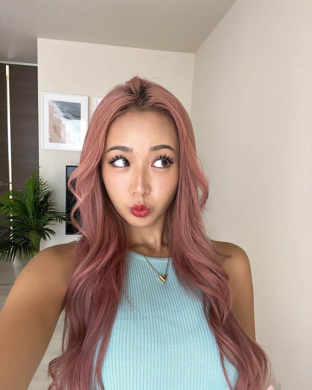 田村月光（ツッキー）さんのインスタグラム写真 - (田村月光（ツッキー）Instagram)「𝐍𝐞𝐰 𝐇𝐚𝐢𝐫🌺𝐏𝐈𝐍𝐊𝐤𝐤𝐤𝐤🩷🩷」9月17日 18時17分 - tsu02ki