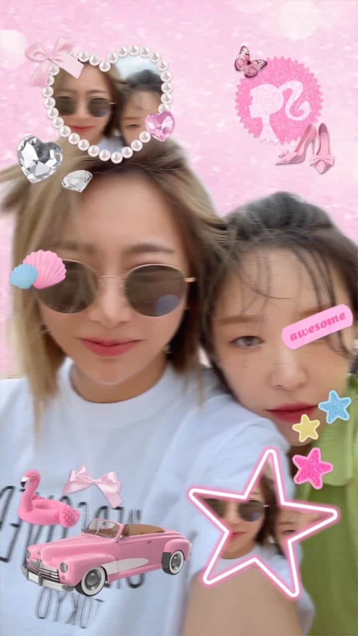 ジェアのインスタグラム：「여름의 끝자락 ~🤍처음부터 끝까지 웃음버튼 😂😂 많이 웃고 많이 먹고 많이 많이 많이 많았다 ✨✨✨」