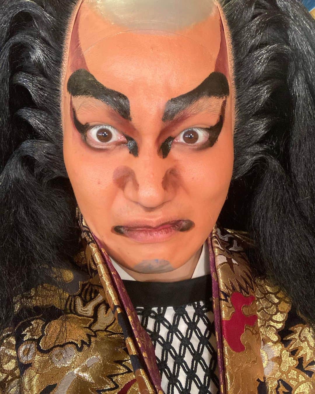 中村歌昇 のインスタグラム：「正清。 #歌舞伎 #歌舞伎座 #秀山祭 #播磨屋 #japan #kabuki #makeup  #メイク #金閣寺 #佐藤正清 #中村歌昇」
