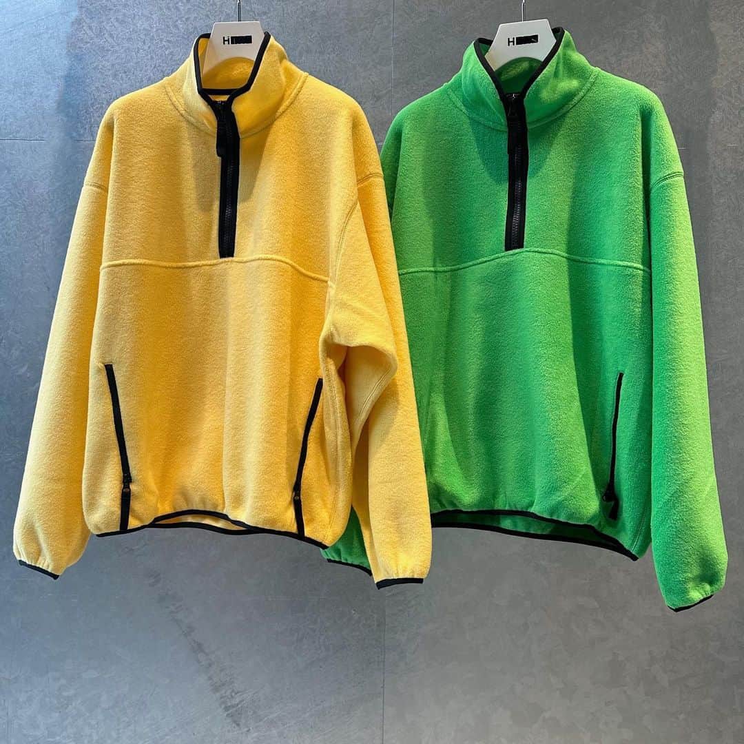 のインスタグラム：「＜H BEAUTY&YOUTH＞ FLEECE ZIP JACKET ¥28,600 Color: YELLOW/KELLY Size: S/M/L  #H_beautyandyouth #エイチビューティアンドユース @h_beautyandyouth  #BEAUTYANDYOUTH #ビューティアンドユース #Unitedarrows #ユナイテッドアローズ」