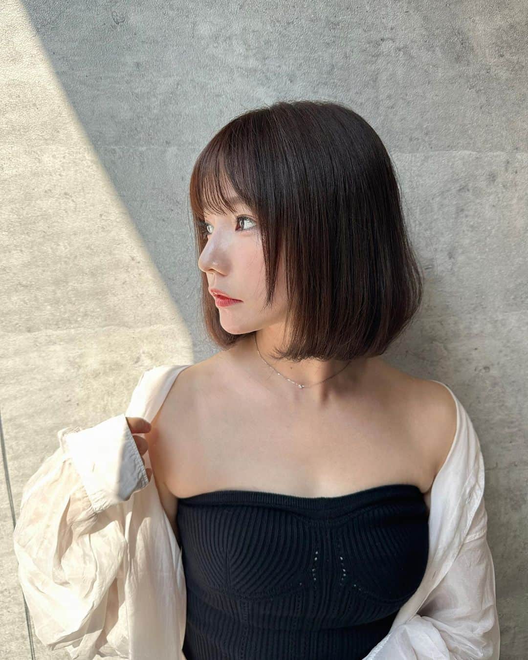 のインスタグラム：「更に短くしました✂️ なんならもっと切りたい欲😶‍🌫️ ⁡ いつもありがとうございます👏🏻 @ryuji__miyamoto   ⁡ #ボブ #ボブヘア #韓国ボブ #ソアリ 可愛いよね #画像見せたよね」