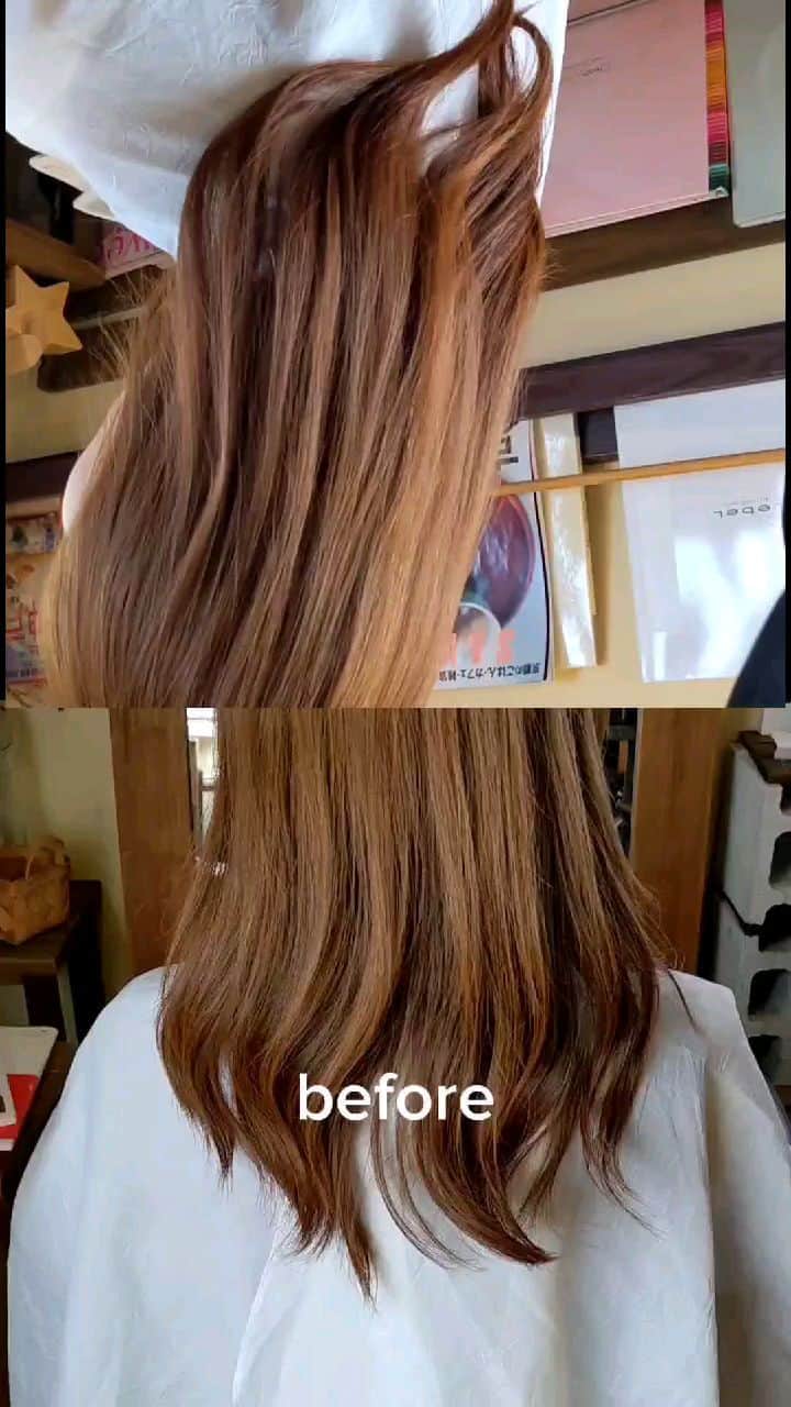のインスタグラム：「before after  #ドライカット#カット#美容師#カット動画#ショートカット#ボブ#ボブスタイル ##神戸#drycut#hairinspo#ショートボブ#ミディアム#ショートヘア」