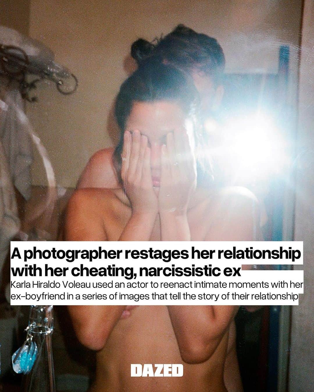 Dazed Magazineのインスタグラム：「When photographer @karla.voleau first started collating visuals for a project brief on lovers and intimacy in 2021, she couldn’t have foreseen the devastating realities that would determine its end. Intimate, sun-soaked snapshots of her relationship shatter into shards of lies when the photographer discovers that her partner (given the pseudonym X to maintain his anonymity) has been having an affair.⁠ ⁠ Another Love Story, the new photobook, arrives a year after the project premiered at the MEP Studio in Paris. ⁠ ⁠ Initially conceived as a tribute to love, after discovering the treachery of X’s double life, the sentiment morphed into something much darker; a confrontation and appropriation of the mimesis of intimacy.⁠ ⁠ Tap the link in bio to see more 🔗⁠ ⁠ ✍️ @millenlouisa⁠ 📸 @karla.voleau」