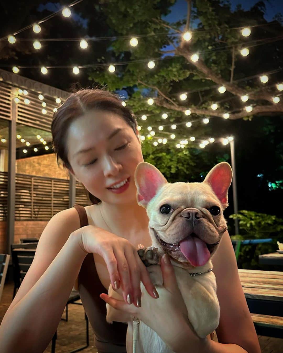 川原亜矢子のインスタグラム：「Autumn in Tokyo🍂 #frenchbulldog #kimono #eaon #フレンチブルドッグ #着物 #イオン  #秋」