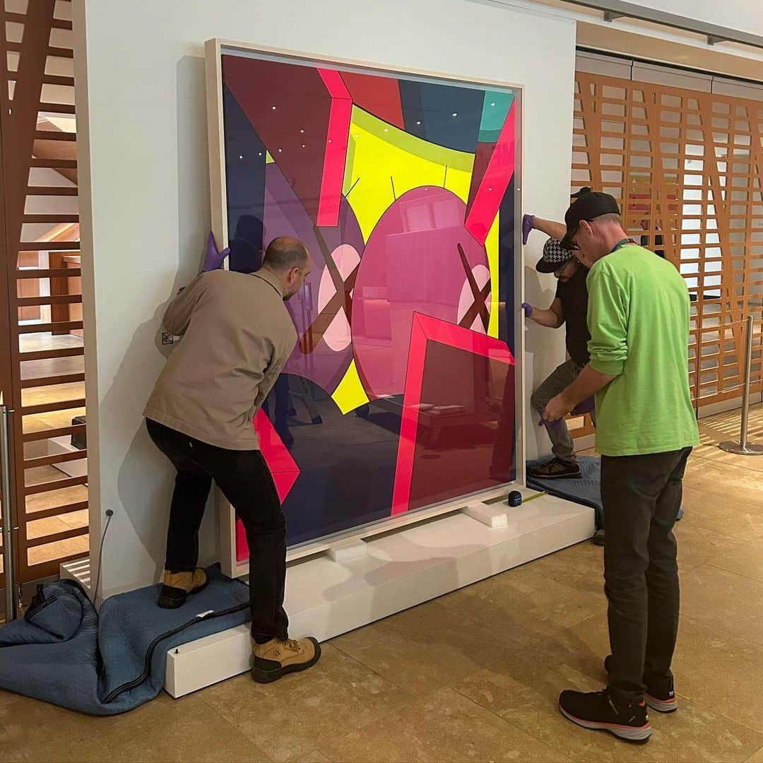 KAWSONEのインスタグラム：「Install in progress KAWS: FAMILY opens at the @agotoronto on September 27th. #KAWS #KAWSFAMILY #AGO #toronto #canada」