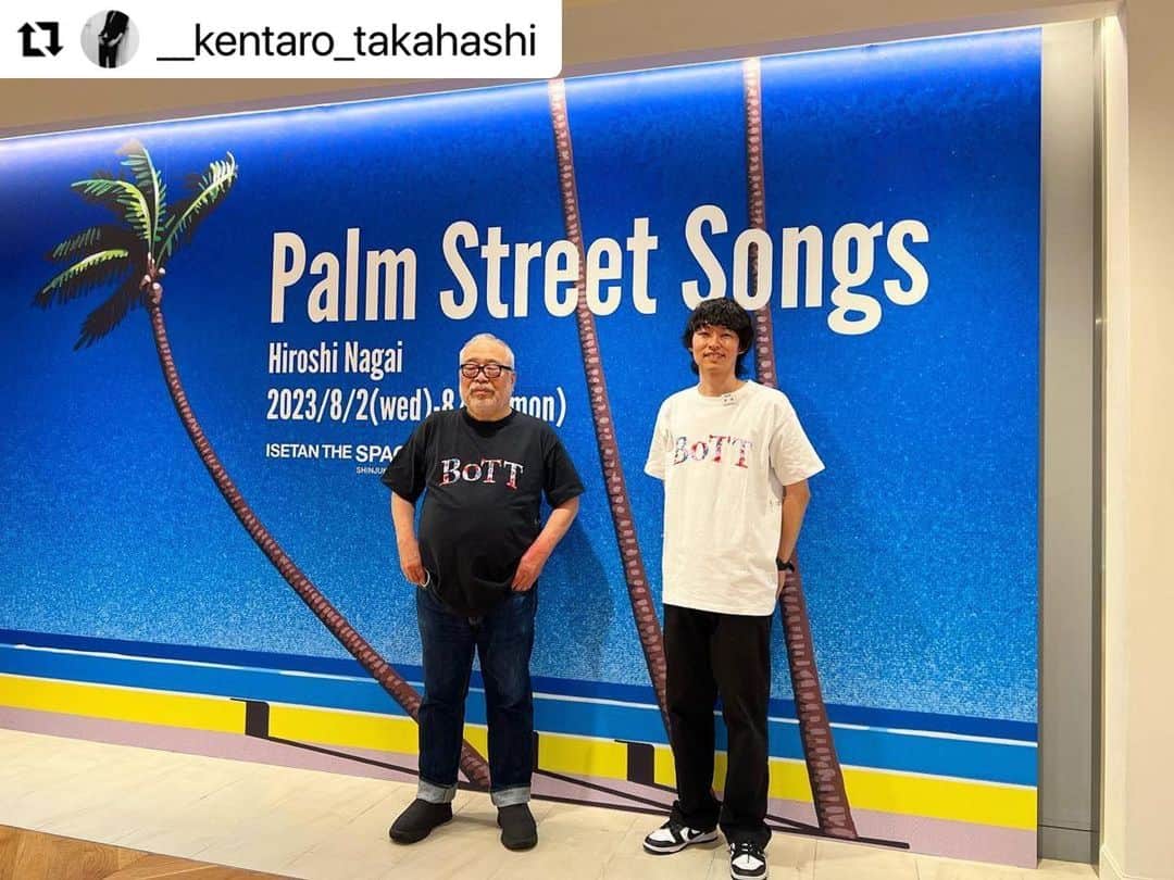 永井博さんのインスタグラム写真 - (永井博Instagram)「#Repost @__kentaro_takahashi with @use.repost ・・・ ㅤㅤㅤㅤㅤㅤㅤㅤㅤㅤㅤㅤㅤ ㅤㅤㅤㅤㅤㅤㅤㅤㅤㅤㅤㅤㅤ なかなかゆっくり振り返ることが出来ず今更ですが、Palm Street Songsにお越し頂いた方、ありがとうございました！ㅤㅤㅤㅤㅤㅤㅤㅤㅤㅤㅤㅤㅤ  ここ数年で色々な作家の作品を観てきた中で、これまでのノスタルジーとは少し違う感覚で永井さんの作品を展示ができたら良いなと思い構成を考えましたが、意図を汲んで下さった巨匠や同業の方がいて自分なりに手応えを感じたし、オーディオテクニカさん・VERTEREさんと、個人的にもテンションの上がる素晴らしいコラボレーターにも恵まれリアルなお客さまの反応も嬉しい企画になりました。ㅤㅤㅤㅤㅤㅤㅤㅤㅤㅤㅤㅤㅤ ㅤㅤㅤㅤㅤㅤㅤㅤㅤㅤㅤㅤㅤ 何より体調が万全ではない中で作品を描いてくださった永井さん、お疲れさまでした！ ㅤㅤㅤㅤㅤㅤㅤㅤㅤㅤㅤㅤㅤ(まだやりたいことがあるので数年後にまた出来たら良いなと思っています)ㅤㅤㅤㅤㅤㅤㅤㅤㅤㅤㅤㅤㅤ ㅤㅤㅤㅤㅤㅤㅤㅤㅤㅤㅤㅤㅤ #palmstreetsongs #hiroshinagai #永井博 #landscape #painting #audiotechnica #vertere #isetanthespace #isetan」9月18日 0時47分 - hiroshipenguinjoe