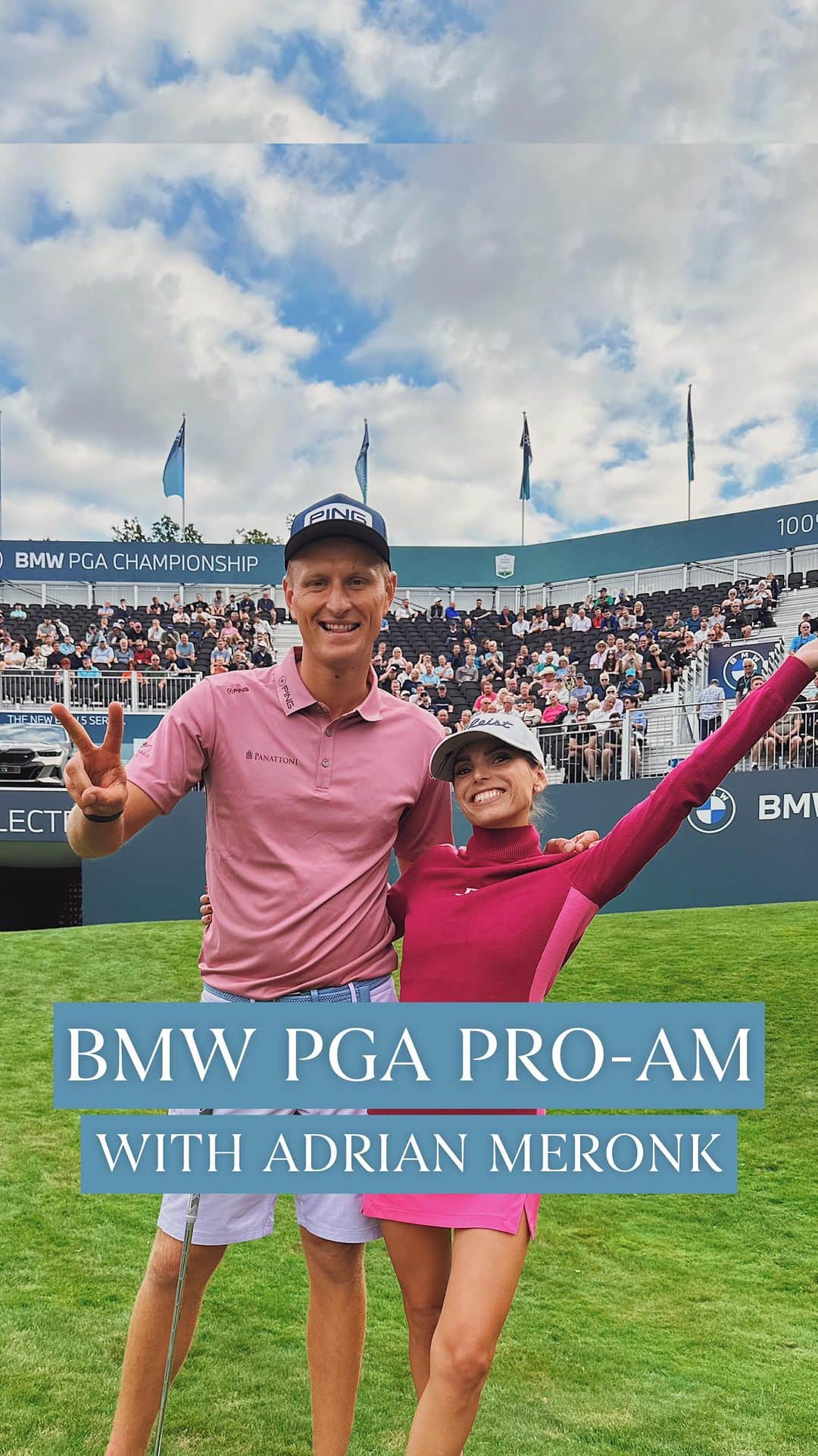 @LONDON | TAG #THISISLONDONのインスタグラム：「⛳️ @Alice.Sampo playing with @Adrian_Meronk for an unforgettable #BMWPGA Pro-Am! 🥰 Playing with Adrian was incredible! He hit Birdie, Eagle, Birdie, Birdie, Birdie on the first 5 holes! 😱😱 I also managed a few birdies and some Par’s which helped the team lead through the first 9 holes! I’ll never forget the feeling! 😭🙌🏼🥰 Thank you @BMWUK @BMWPGA for an incredible day! And @MrLondon & @PaoloCave for your incredible support - I couldn’t have done it without you! Here’s to more beautiful rounds of golf! 🙏🏼🙏🏼❤️❤️  ___________________________________________  #thisislondon #lovelondon #london #londra #londonlife #londres #uk #visitlondon #british #🇬🇧 #golf #golflife #golfswing #golfaddict #golfstagram #golfer #golfcourse #wentworth #surrey #bmw #pga #adrianmeronk」