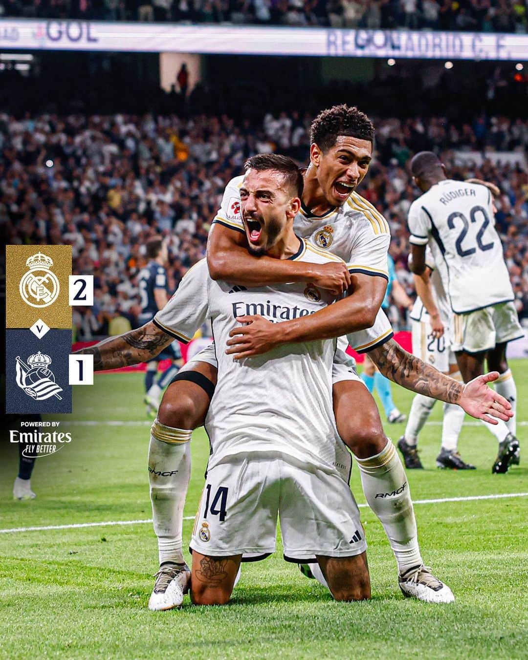 レアル・マドリードさんのインスタグラム写真 - (レアル・マドリードInstagram)「Real Madrid 2-1 Real Sociedad ⚽ 5' Barrenetxea ⚽ 46' @FedeValverde ⚽ 60' @JoseluMato #RealMadridRealSociedad | #Emirates」9月18日 5時59分 - realmadrid
