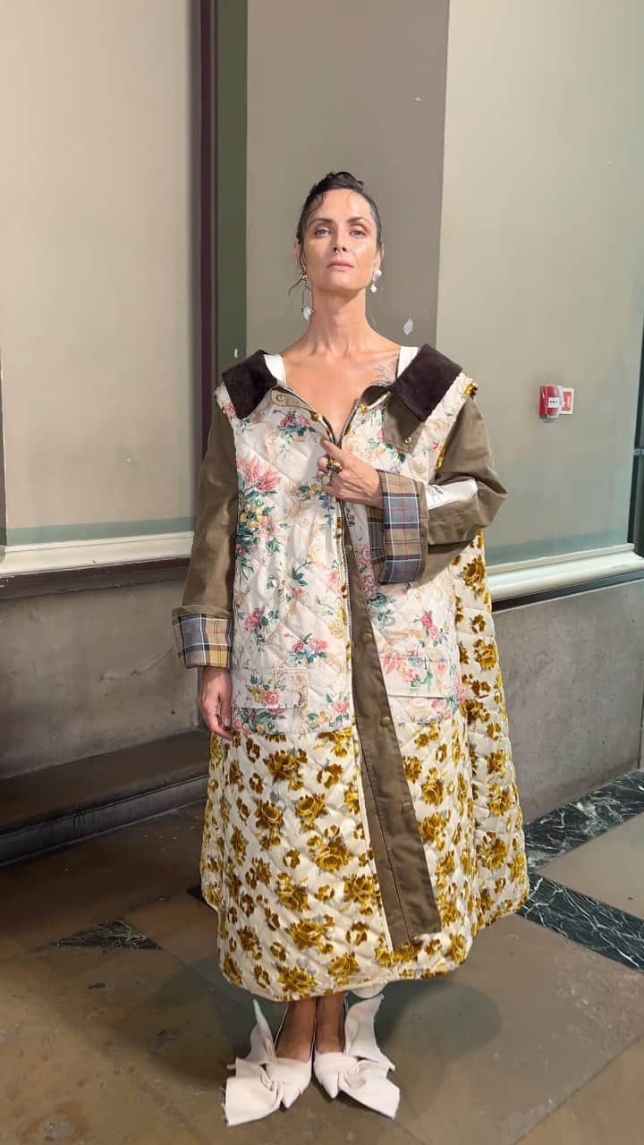 MATCHESFASHION.COMのインスタグラム：「When you need to be functional, but also need to be cute 🌸 Spotted backstage at #LFW: the new @erdem x @barbour collaboration for SS24.」