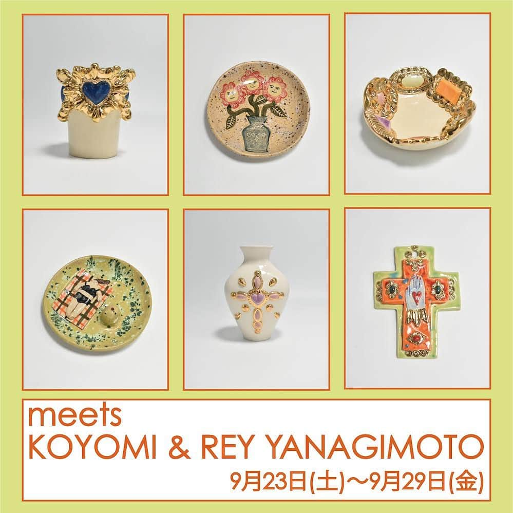 シアタープロダクツ表参道本店のインスタグラム：「“meets KOYOMI & REY YANAGIMOTO”   姉妹でセラミックアーティストとして活動しているKoyomi Yanagimotoさん＆Rey Yanagimotoさんのポップアップ第2弾を開催いたします！   KOYOMIさんとREYさんの日常を彩る花瓶、小皿、ペン立て、お香立てなどの作品を販売します。   9月21日(木)18：00より、OMOTESANDO ONLINEにて一部ラインナップのお披露目を開始いたしますので気になる作品をぜひチェックしてください。    すべて1点物となりますので、どうぞお早めにご覧ください。    ＜開催店舗＞ ・シアタープロダクツ表参道店 ・OMOTESANDO ONLINE   ＜開催期間＞ ・シアタープロダクツ表参道店 9月23日(土)～9月29日(金)　※9月25日(月)定休日 OPEN 12：00～19：00   ・OMOTESANDO ONLINE 9月23日(土)12：00～9月29日(金)23：59   ※シアタープロダクツ表参道店とOMOTESANDO ONLINEのラインナップは異なります。  #theatreproducts #シアタープロダクツ」