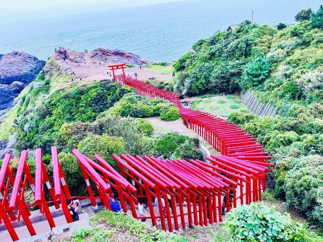 白河雪菜さんのインスタグラム写真 - (白河雪菜Instagram)「角島大橋→元乃隅神社⛩️ 晴れてよかった！！！  とりあえず国内の絶景スポットを巡っていこうと思います☺︎  ワイバン2日間は言わずもがな最高でした✨ 来月はCreepy Nutsとマイヘアのツーマン！楽しみ♡  #山口 #角島大橋 #角島ジェラートポポロ #角島大橋ドライブ #元乃隅神社 #ワイルドバンチ  #ワイルドバンチフェス2023」9月18日 17時53分 - yukina456