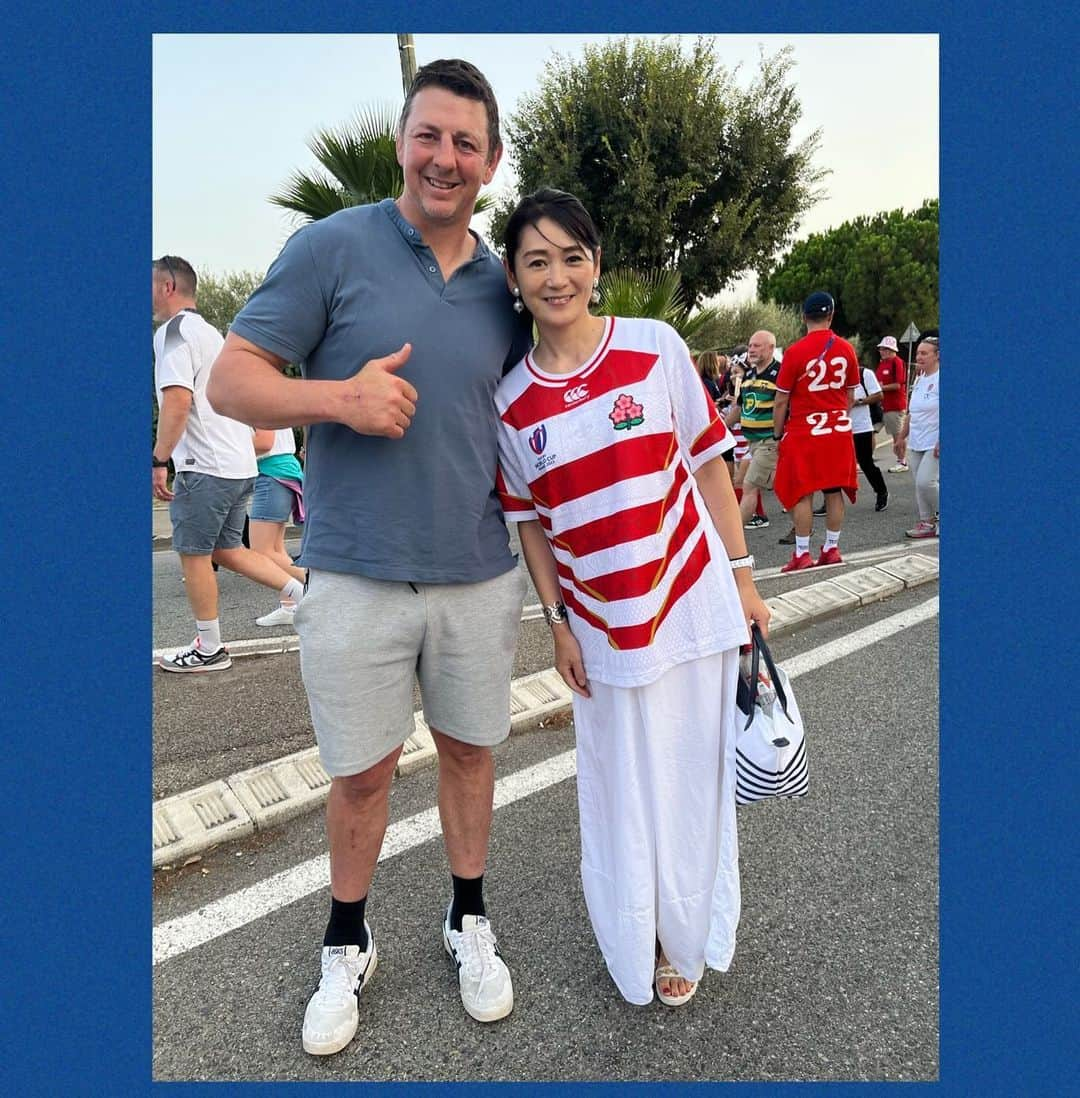 水原恵理さんのインスタグラム写真 - (水原恵理Instagram)「トモさんに遭遇！  #rugbyworldcup」9月18日 9時17分 - erimizuhara