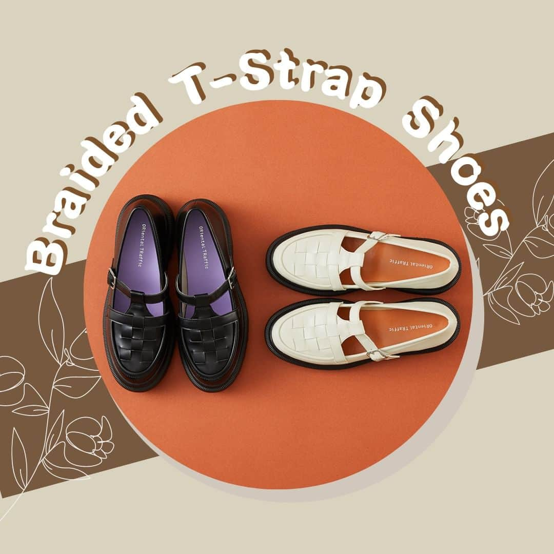 ORiental TRaffic HKのインスタグラム：「【#新品上架 ﹕Braided T-Strap Shoes】 鞋面富有層次感的編織網佈紋理❤️，是這款厚底T字鞋帶的亮點。未剪裁的網布部分給人一種成熟的印象，但又不會過於隨意。鞋款配以襪子及長/短裙穿著俏皮可愛，赤腳穿著亦有滿滿的休閒高級感!  2色入 - https://bit.ly/3L2kJR0 網店地址: https://www.orientaltraffic.com.hk 門市地址: https://bit.ly/3QnRXxQ  ✨ORiental TRaffic全線分店現正進行減價優惠，精選鞋款低至5折  鞋款買滿2對或以上更可享額外9折優惠 ✨ 於ORiental TRaffic網店購物滿$500即享免運費服務 (港澳地區) ✨ 於ORiental TRaffic網店購物，指定6間門店取貨可享免運費服務 優惠貨品數量有限，售完即止。 優惠受條款及細則約束。  #ORientalTRaffic #ORientalTRaffic網店 #eshop #NewArrival #Autumn #Winter #23AW #Loafers #日本 #日本品牌 #新貨上架 #秋季鞋款 #冬季鞋款 #樂福鞋」